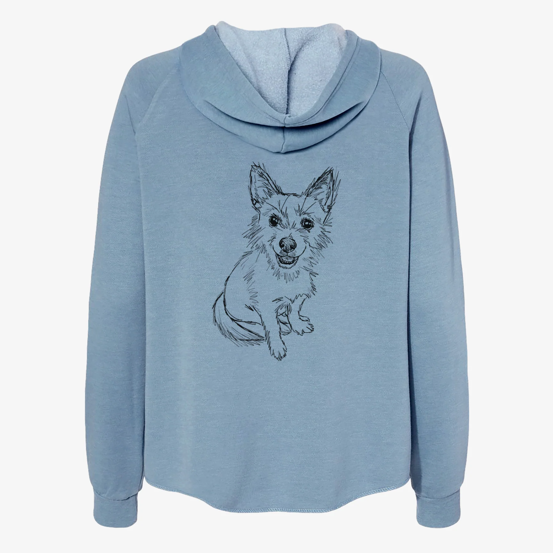 Doodled Boo the Mixed Breed - Women's Cali Wave Zip-Up Sweatshirt - Image 6