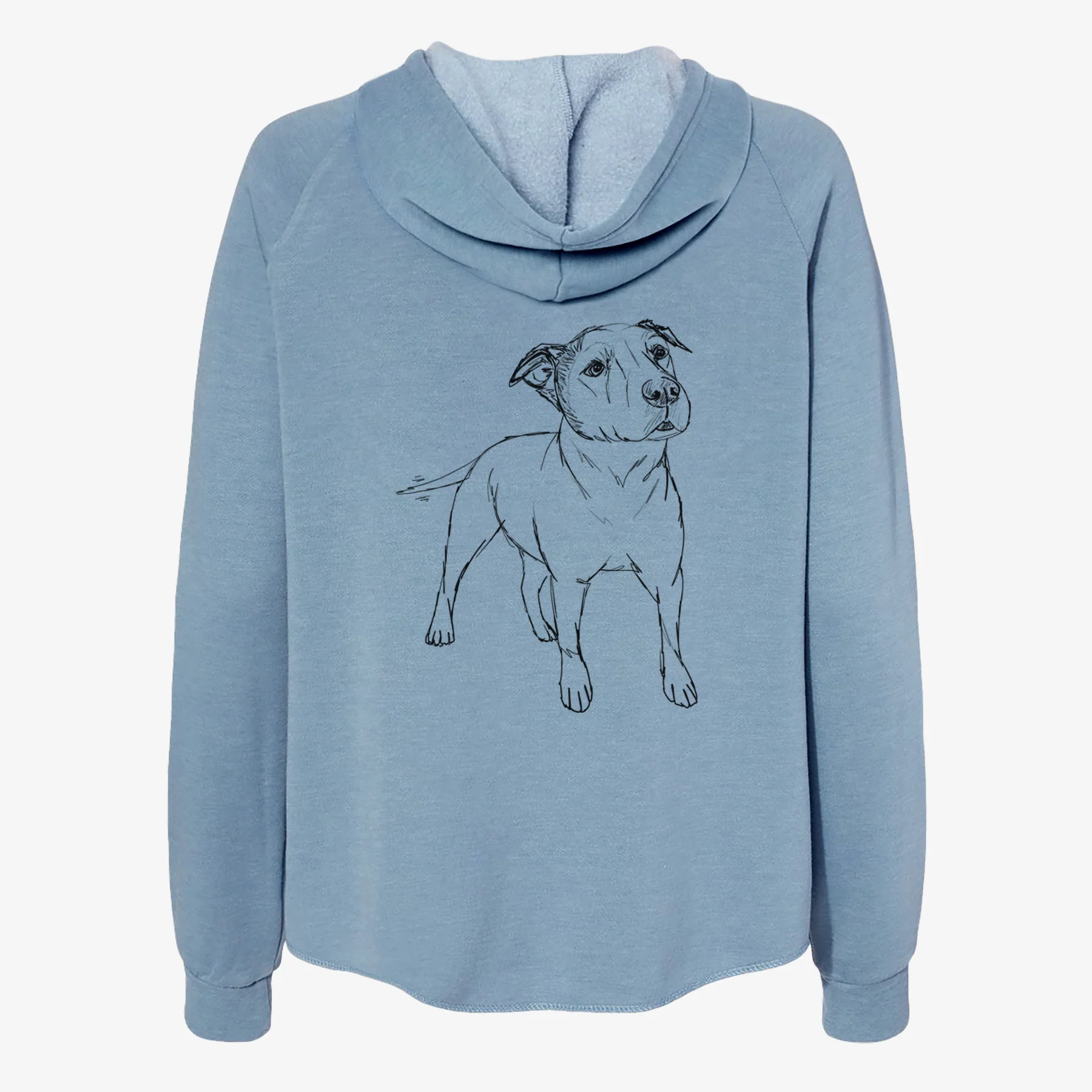 Doodled Bruno the American Staffordshire Terrier - Women's Cali Wave Zip-Up Sweatshirt - Image 6