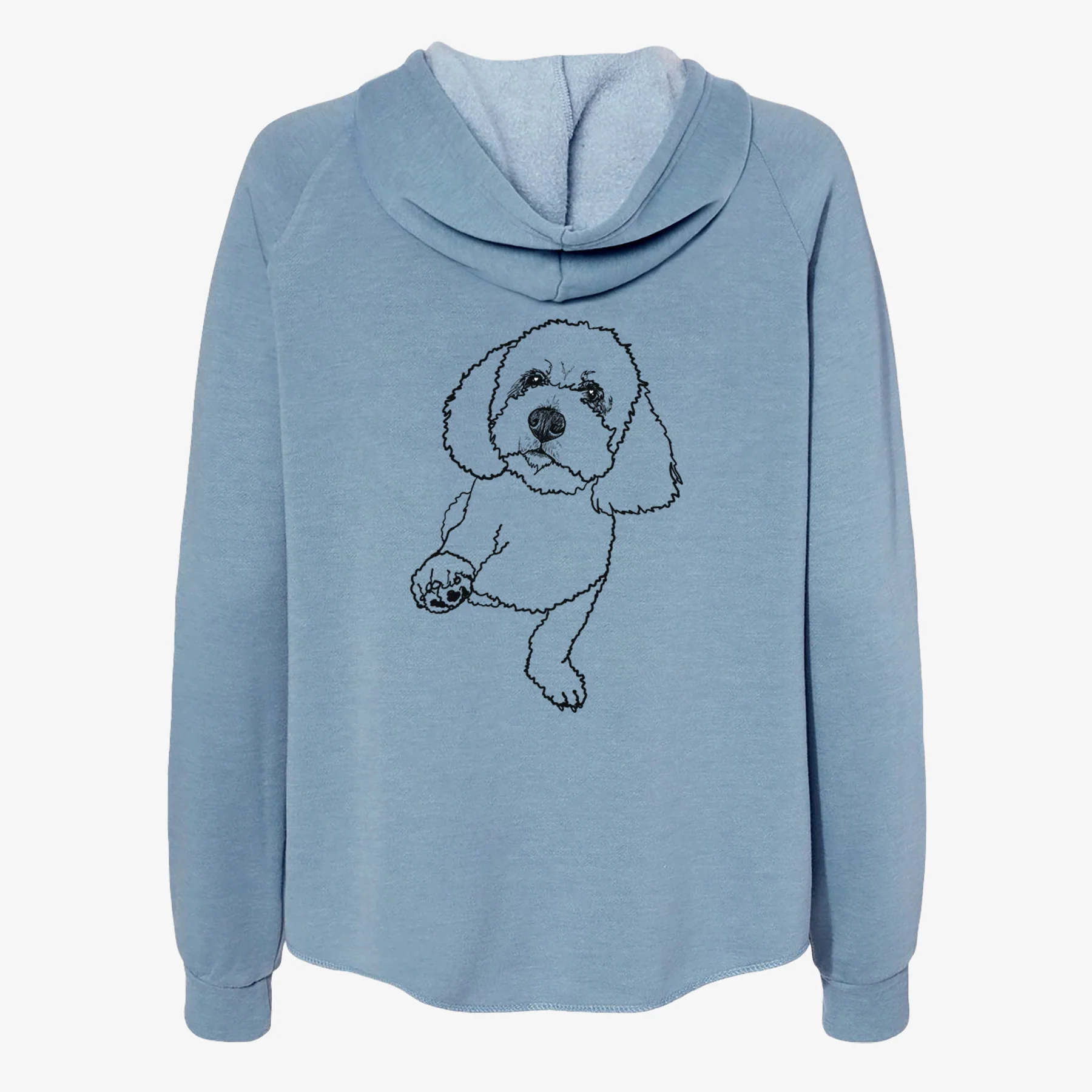 Doodled Buddy the Bichon Frise - Women's Cali Wave Zip-Up Sweatshirt - Image 6
