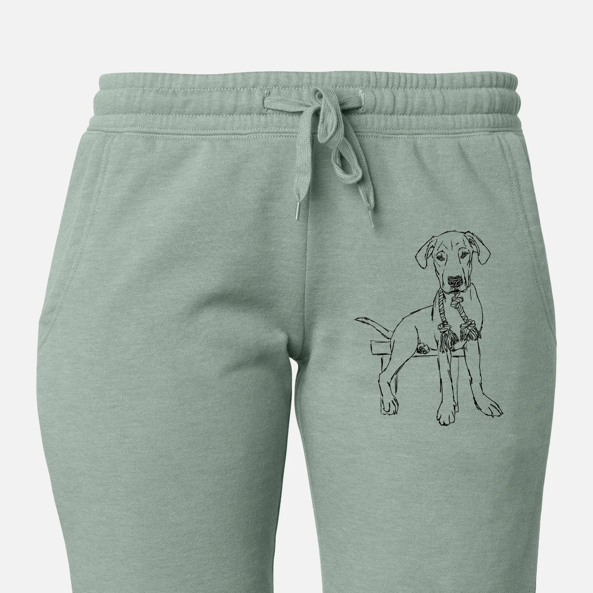 Doodled Carson the Mixed Breed - Women's Cali Wave Joggers