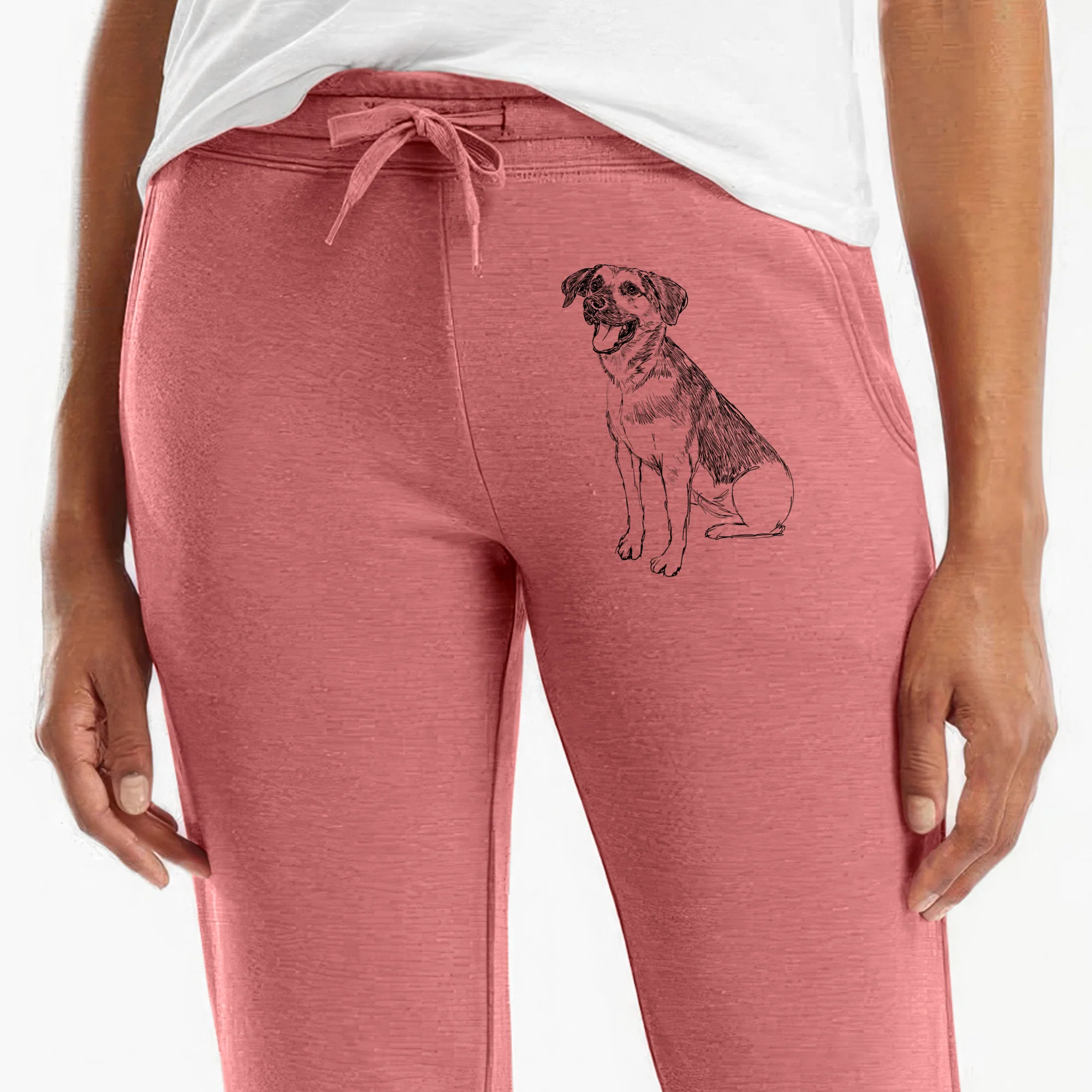 Doodled Caymus the Shepherd Mix - Women's Cali Wave Joggers - Image 6