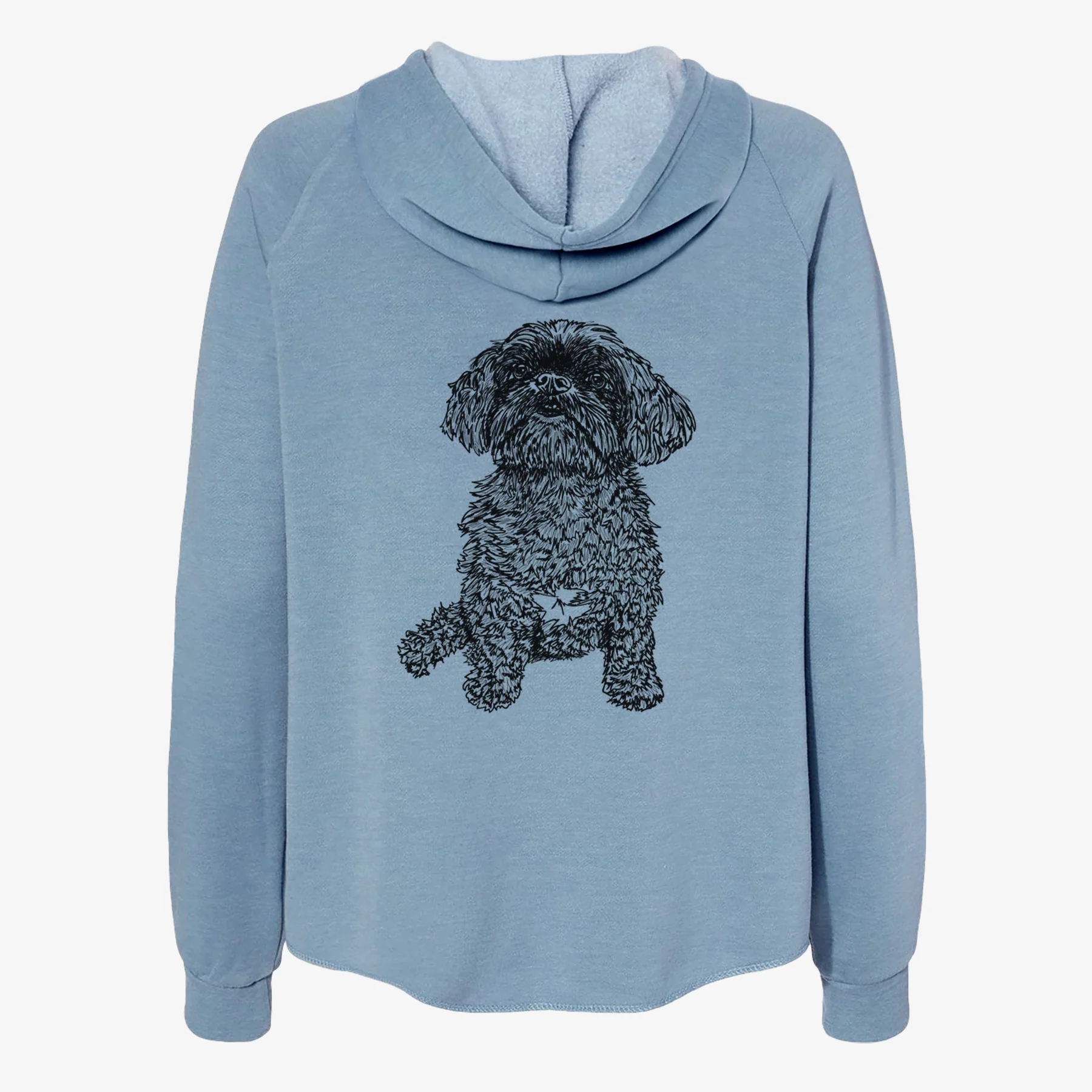 Doodled Chewie the Peekapoo - Women's Cali Wave Zip-Up Sweatshirt - Image 6