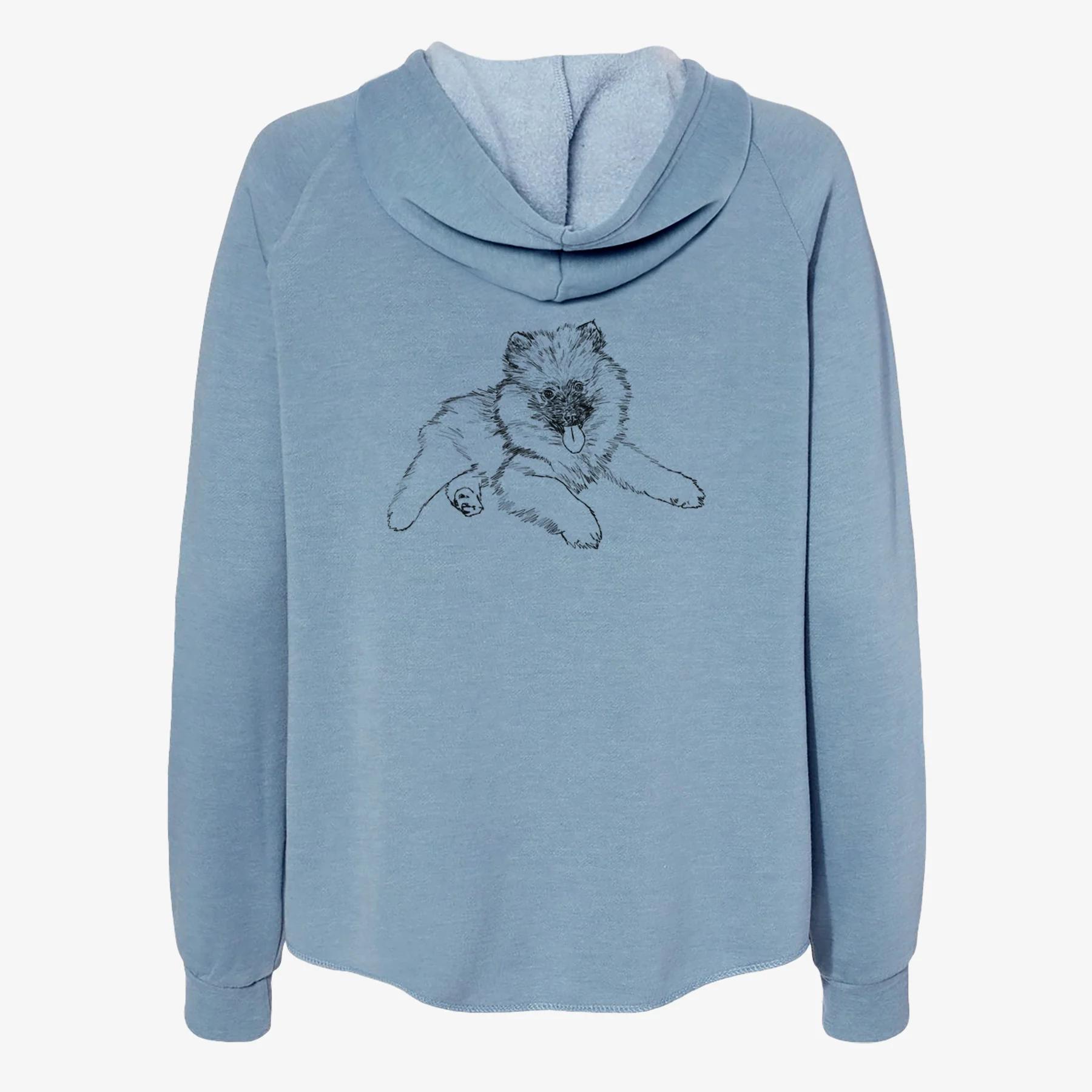 Doodled Double Bubble the Kesshond Puppy - Women's Cali Wave Zip-Up Sweatshirt - Image 6