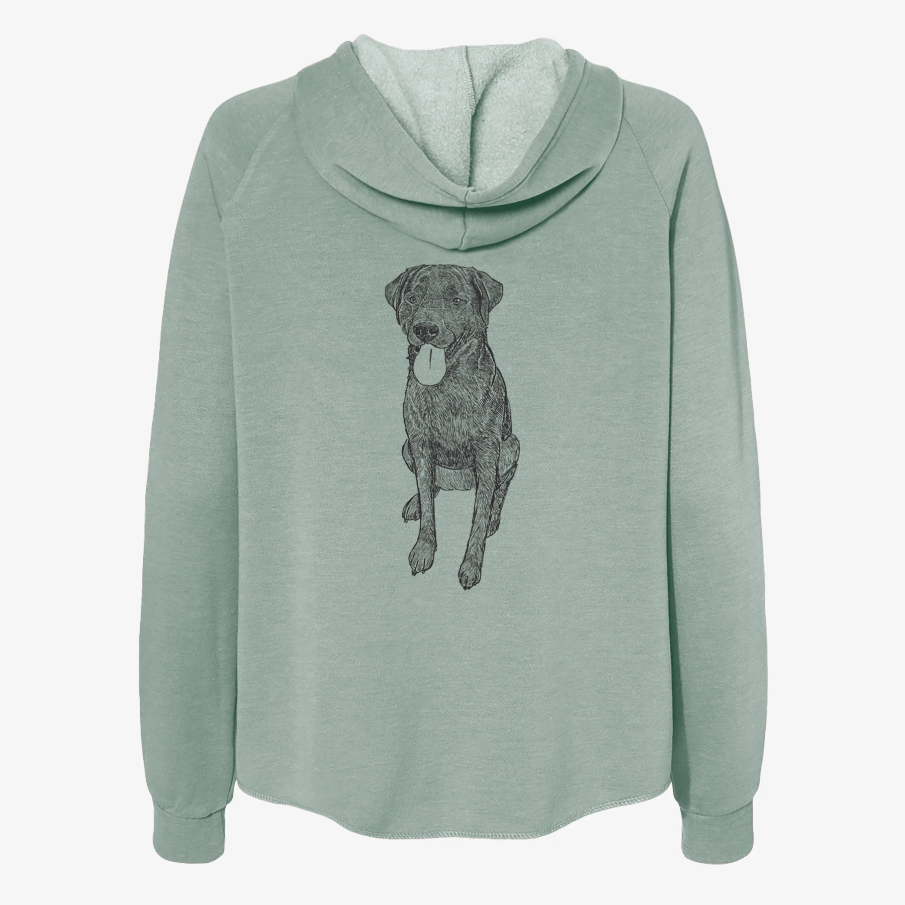 Doodled Duffy the Rottweiler Labrador Mix - Women's Cali Wave Zip-Up Sweatshirt - Image 4