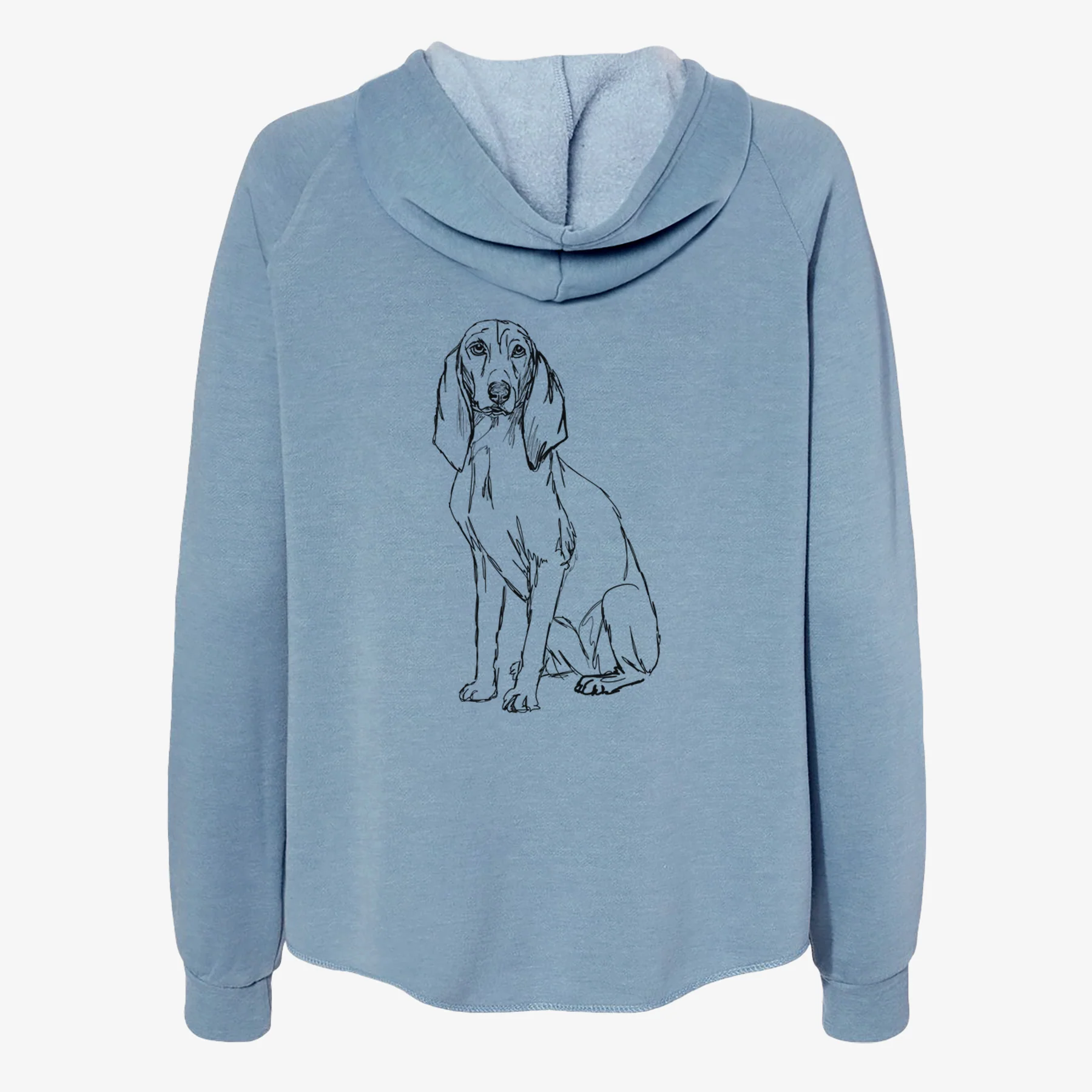 Doodled Eleanor the Italian Segugio - Women's Cali Wave Zip-Up Sweatshirt - Image 6