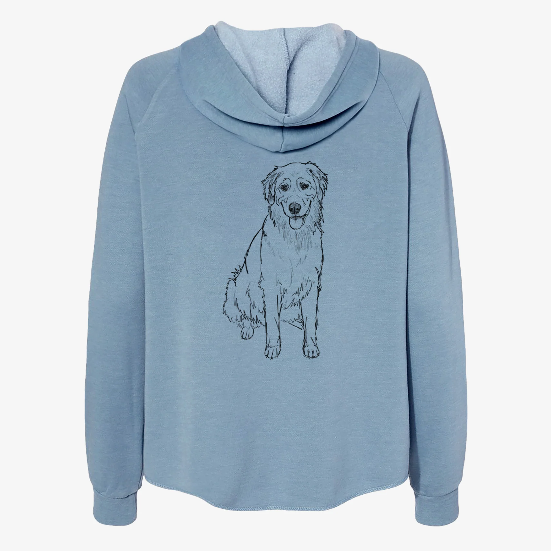 Doodled Ella the Golden Retriever - Women's Cali Wave Zip-Up Sweatshirt - Image 6