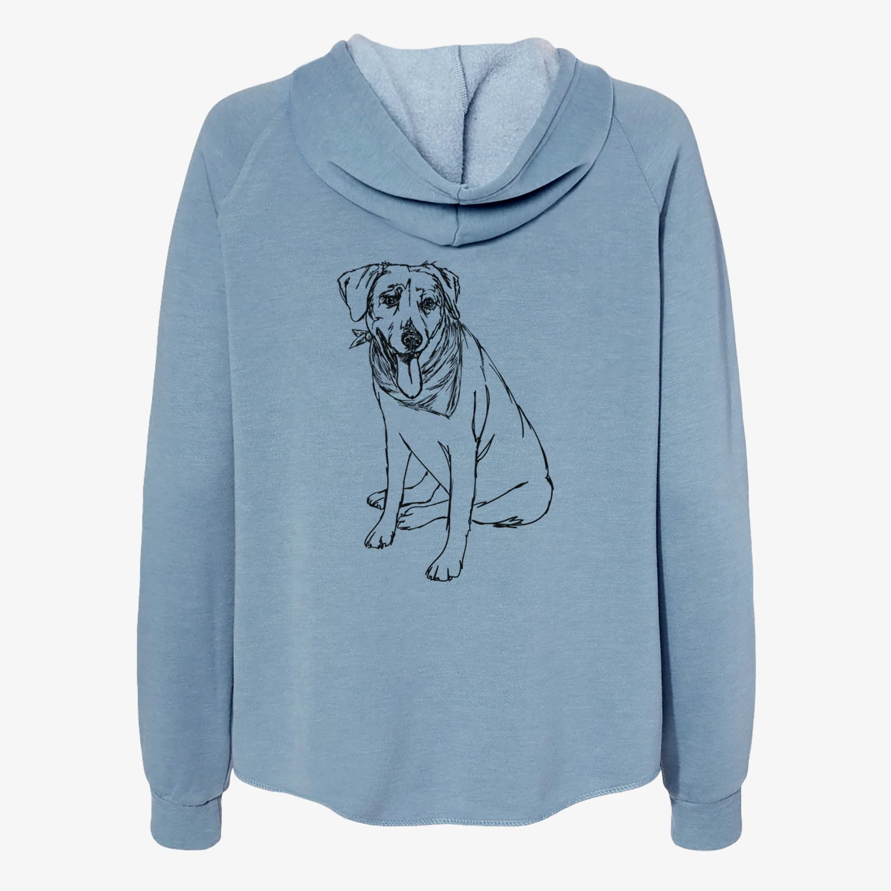 Doodled Faith the Labrador Retriever - Women's Cali Wave Zip-Up Sweatshirt - Image 6