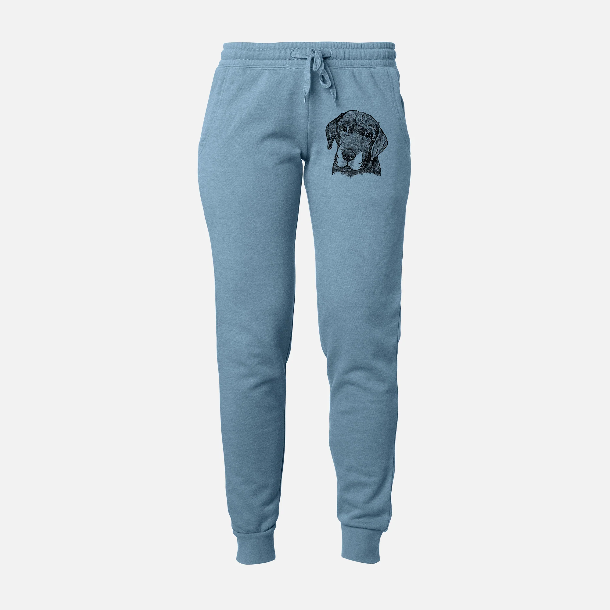 Doodled Finnegan the Shar Pei Beagle Mix - Women's Cali Wave Joggers - Image 8