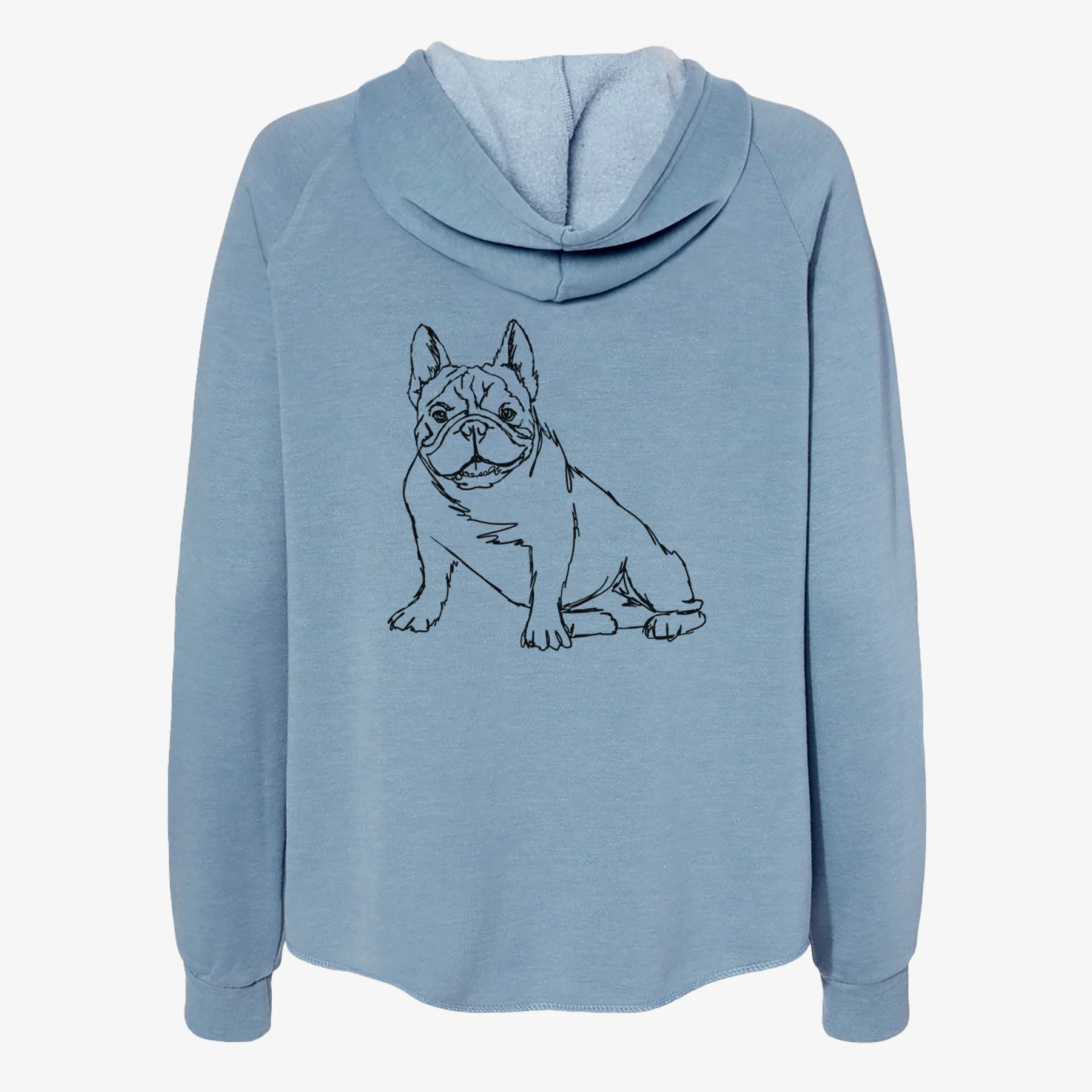Doodled French Bulldog - Women's Cali Wave Zip-Up Sweatshirt - Image 6
