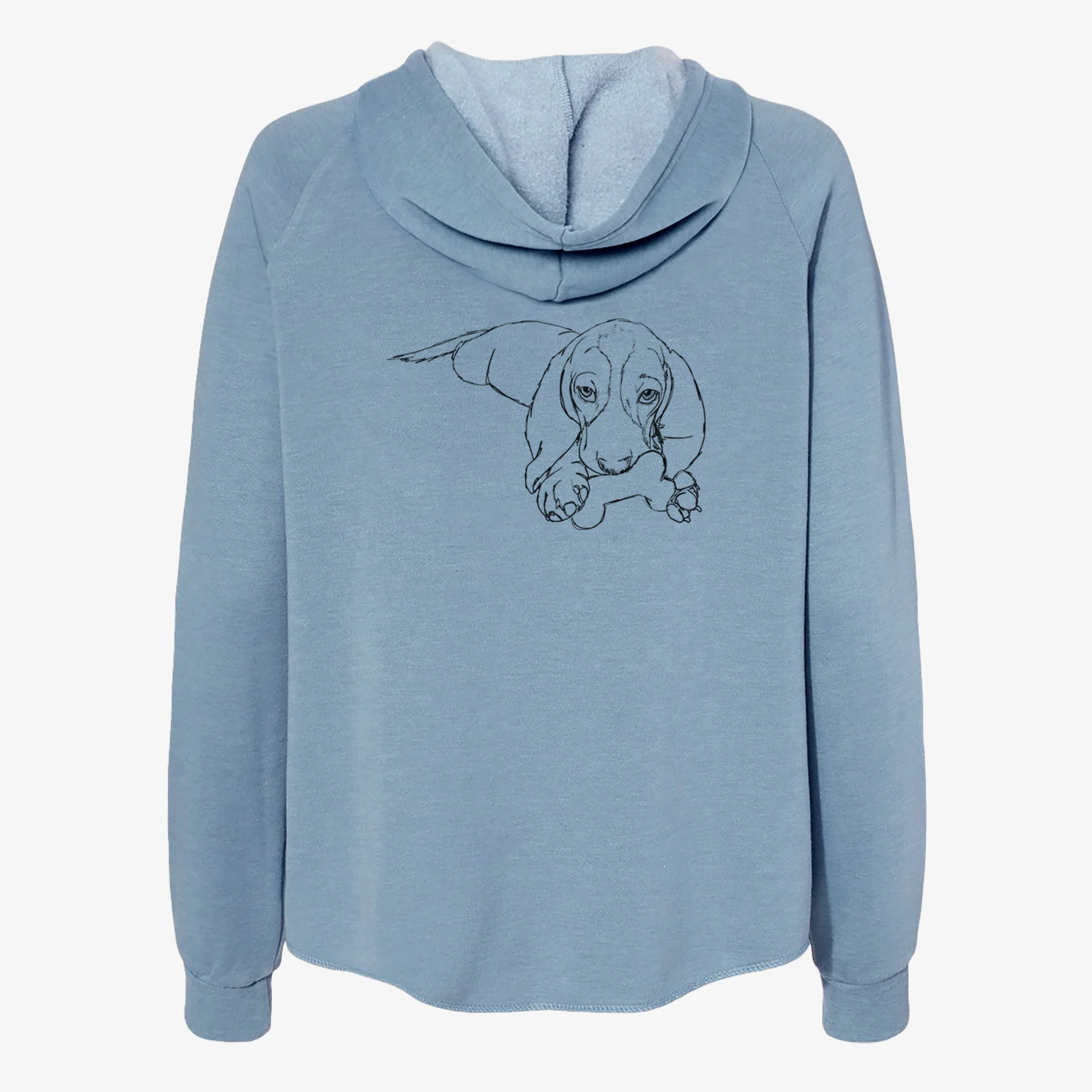 Doodled Gracie the Basset Hound - Women's Cali Wave Zip-Up Sweatshirt - Image 6