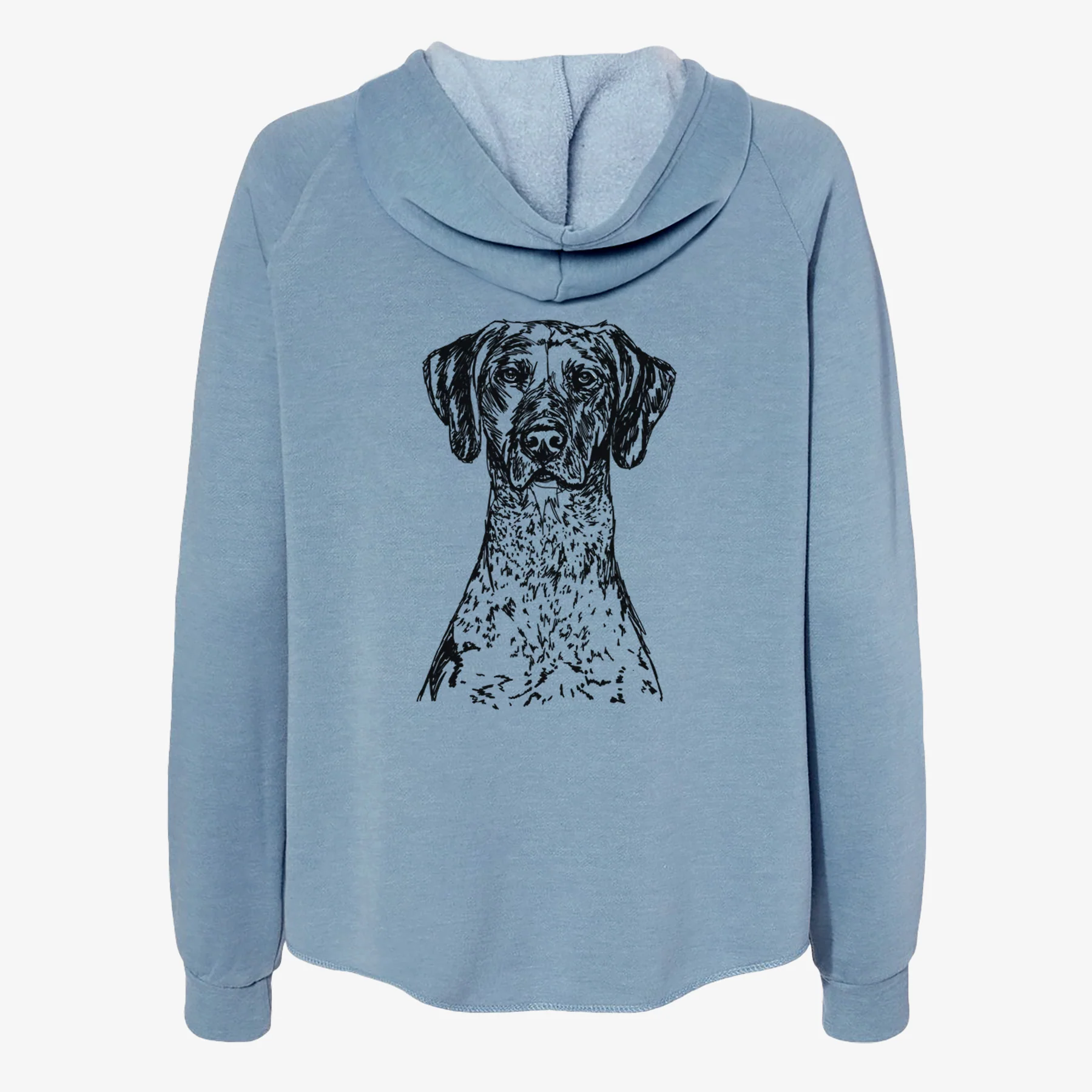 Doodled German Shorthaired Pointer - Women's Cali Wave Zip-Up Sweatshirt - Image 6
