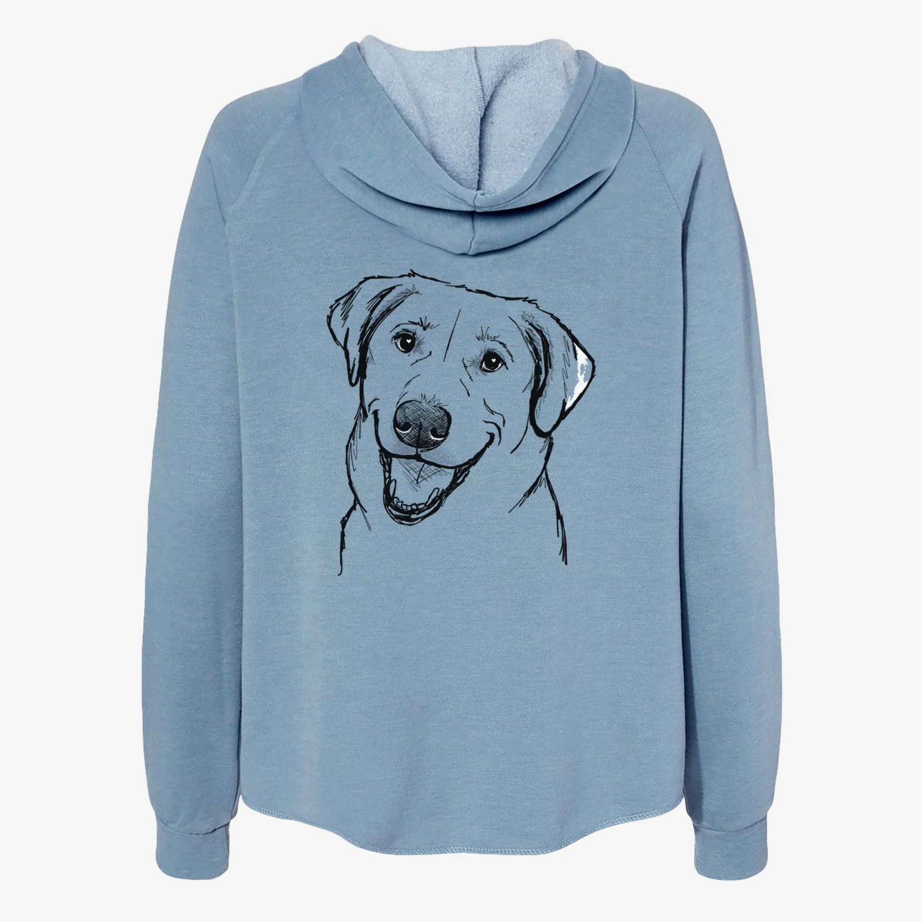 Doodled Happy Harley the Lab Mix - Women's Cali Wave Zip-Up Sweatshirt - Image 6