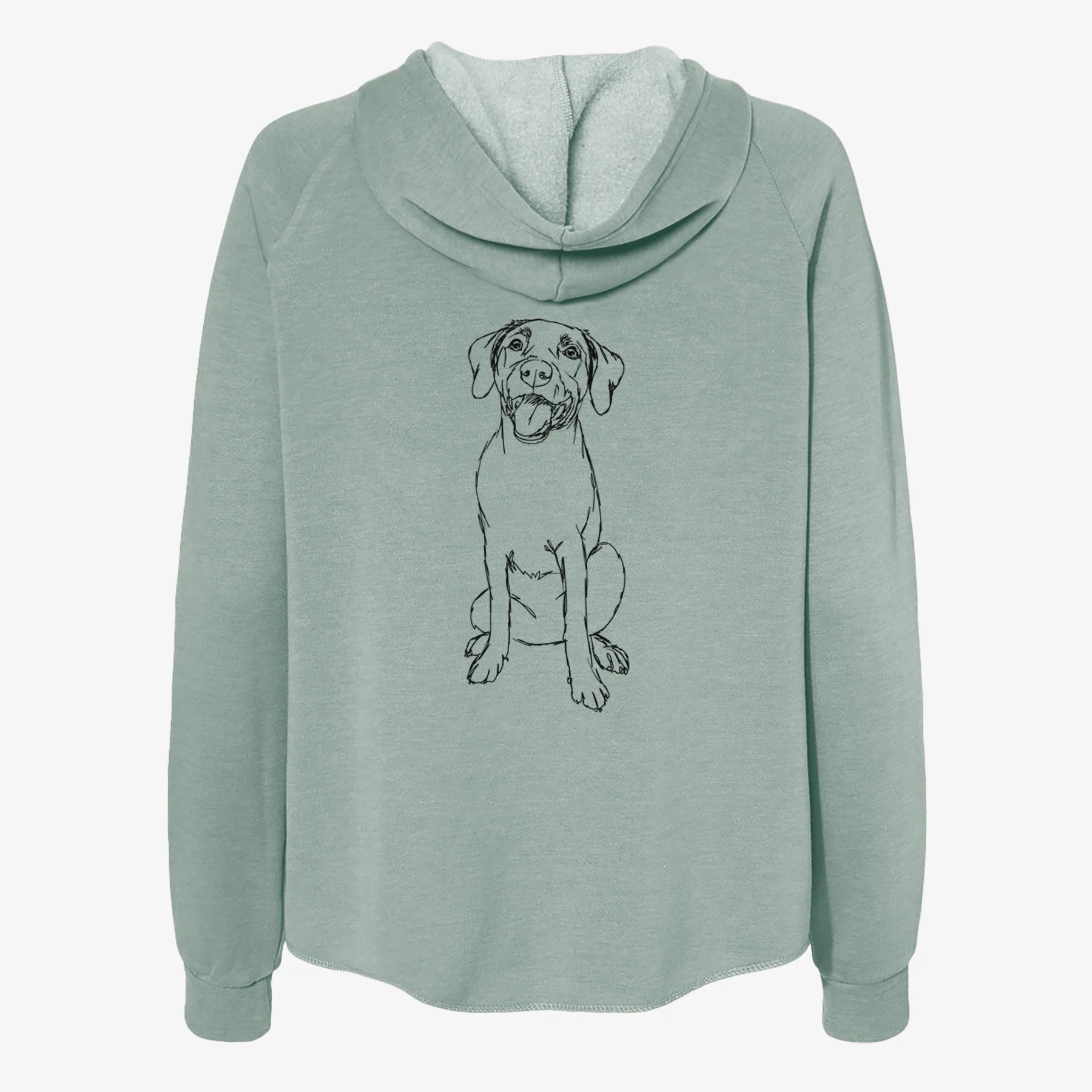 Doodled Harper the Mixed Breed - Women's Cali Wave Zip-Up Sweatshirt - Image 4