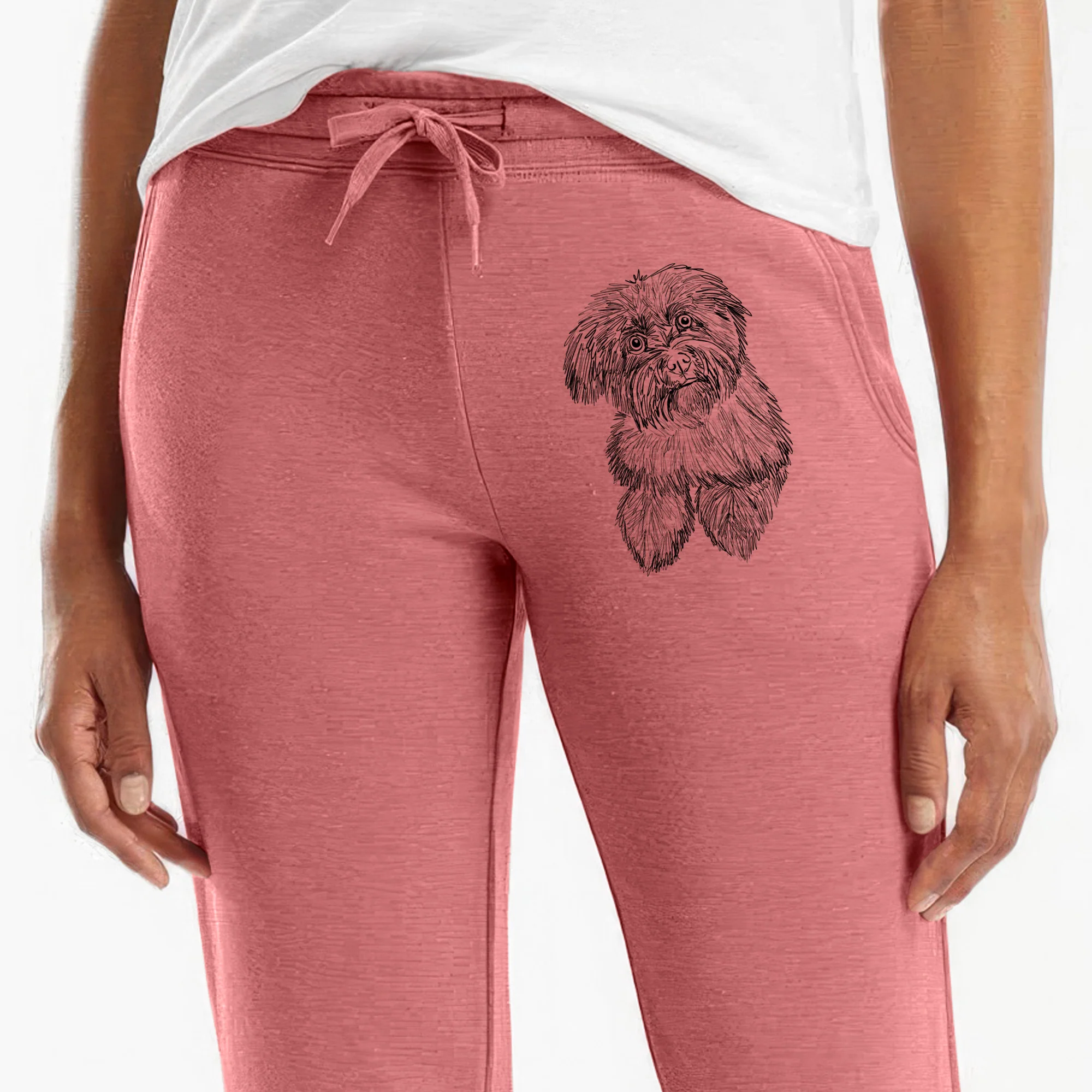 Doodled Hershey the Havanese - Women's Cali Wave Joggers - Image 6