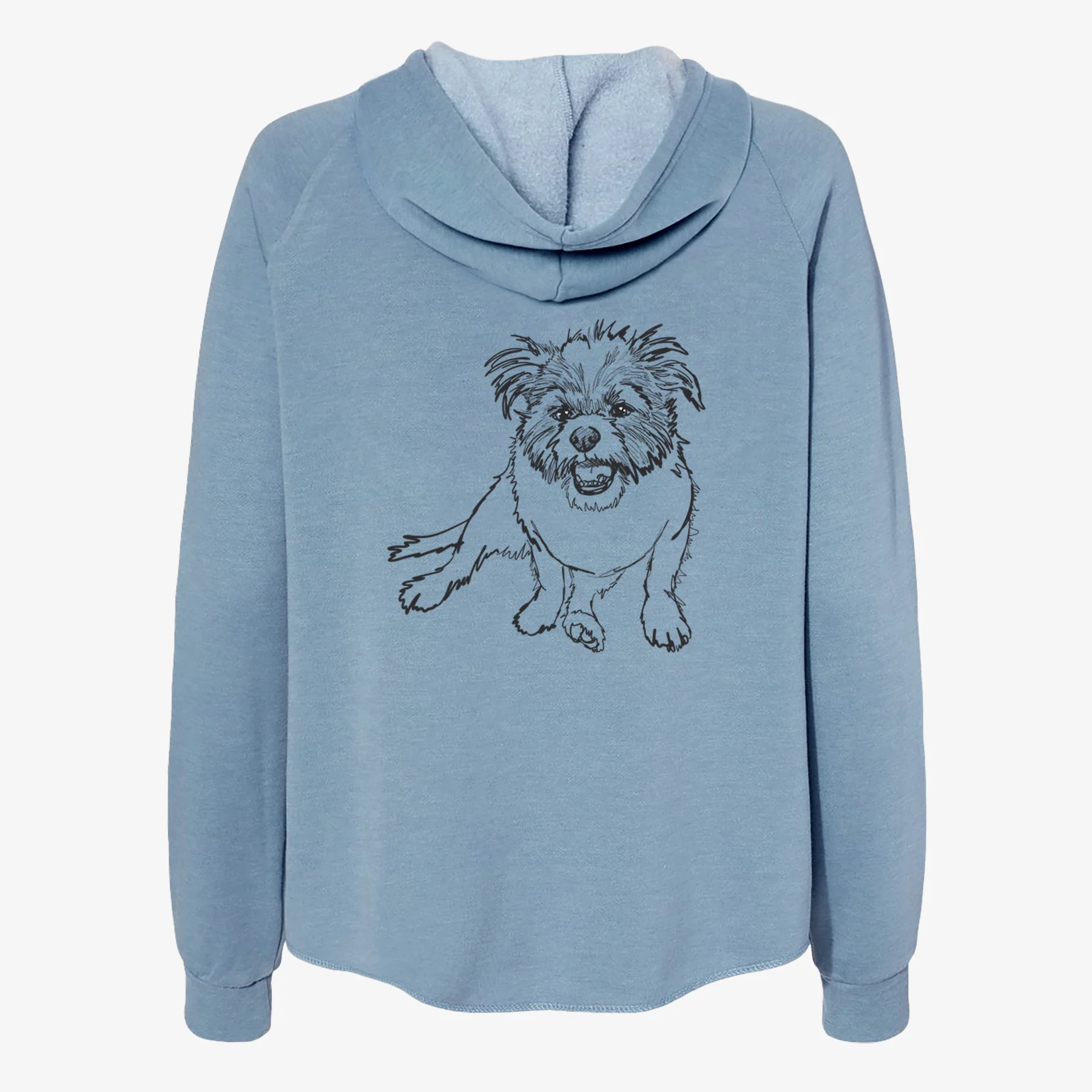 Doodled Jack the Shih Tzu Jack Russell Terrier Mix - Women's Cali Wave Zip-Up Sweatshirt - Image 6