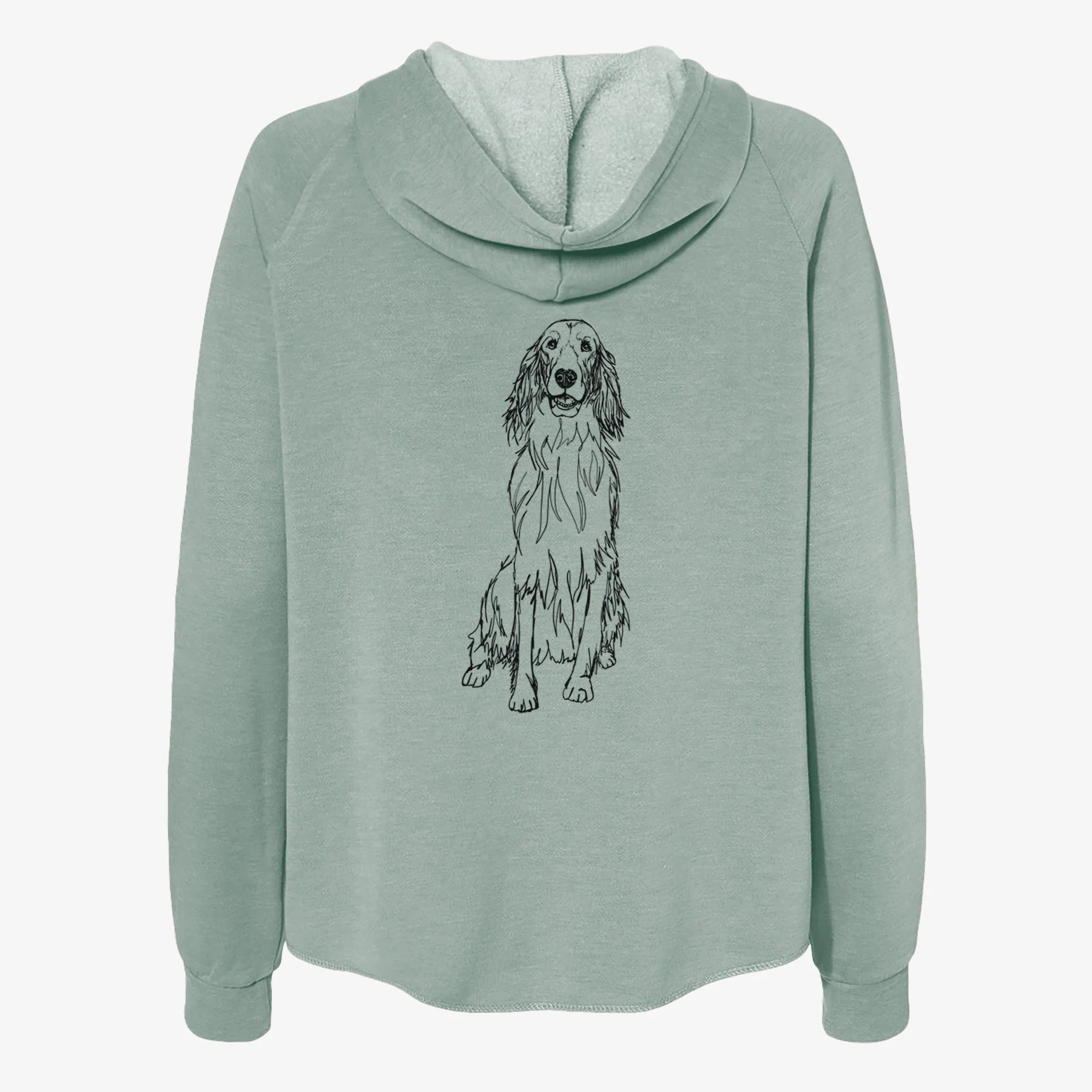 Doodled Jagger the Irish Setter - Women's Cali Wave Zip-Up Sweatshirt - Image 4