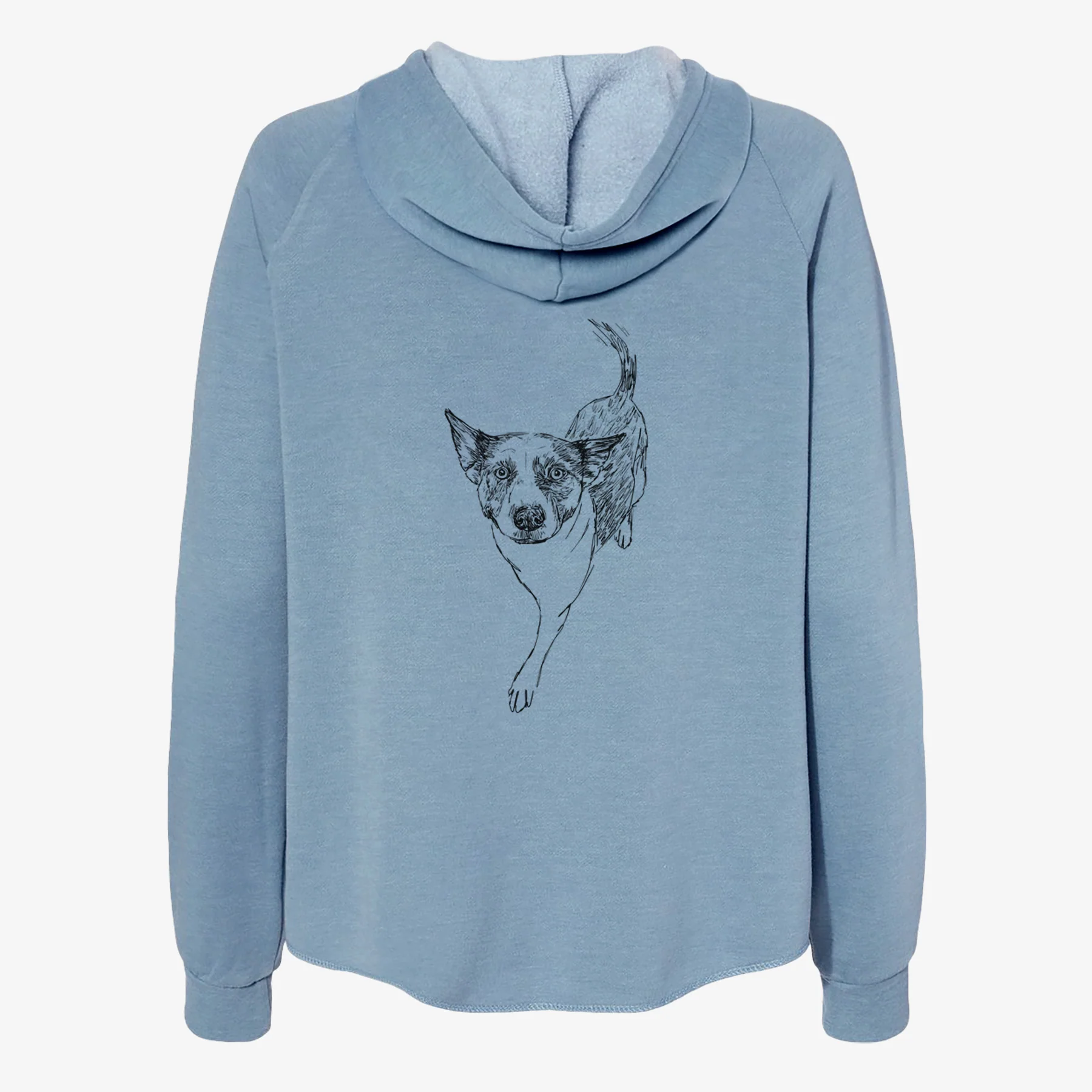 Doodled Jelly Bean the Mixed Breed - Women's Cali Wave Zip-Up Sweatshirt - Image 6
