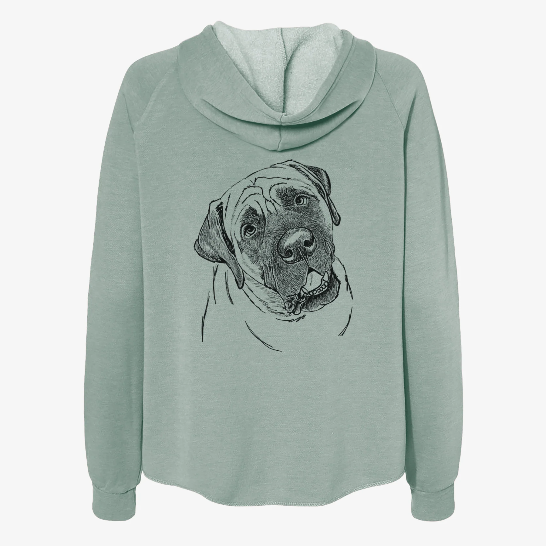Doodled Jubilee the Mastiff - Women's Cali Wave Zip-Up Sweatshirt - Image 4