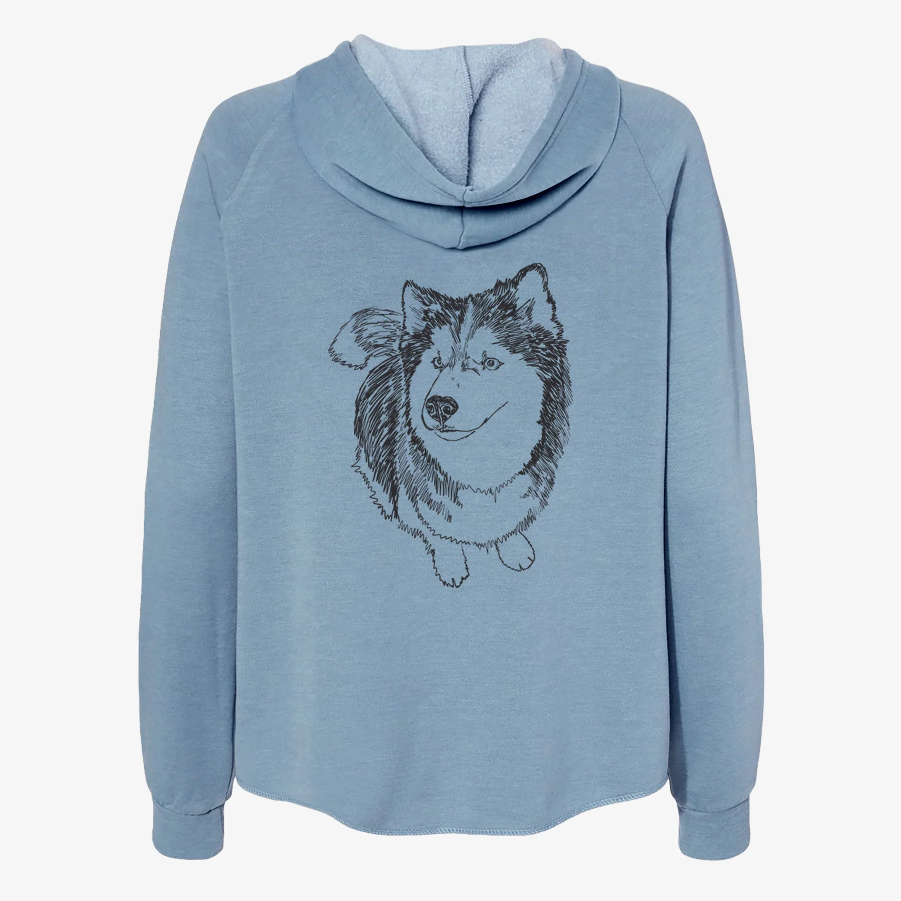 Doodled Kai the Siberian Husky - Women's Cali Wave Zip-Up Sweatshirt - Image 6