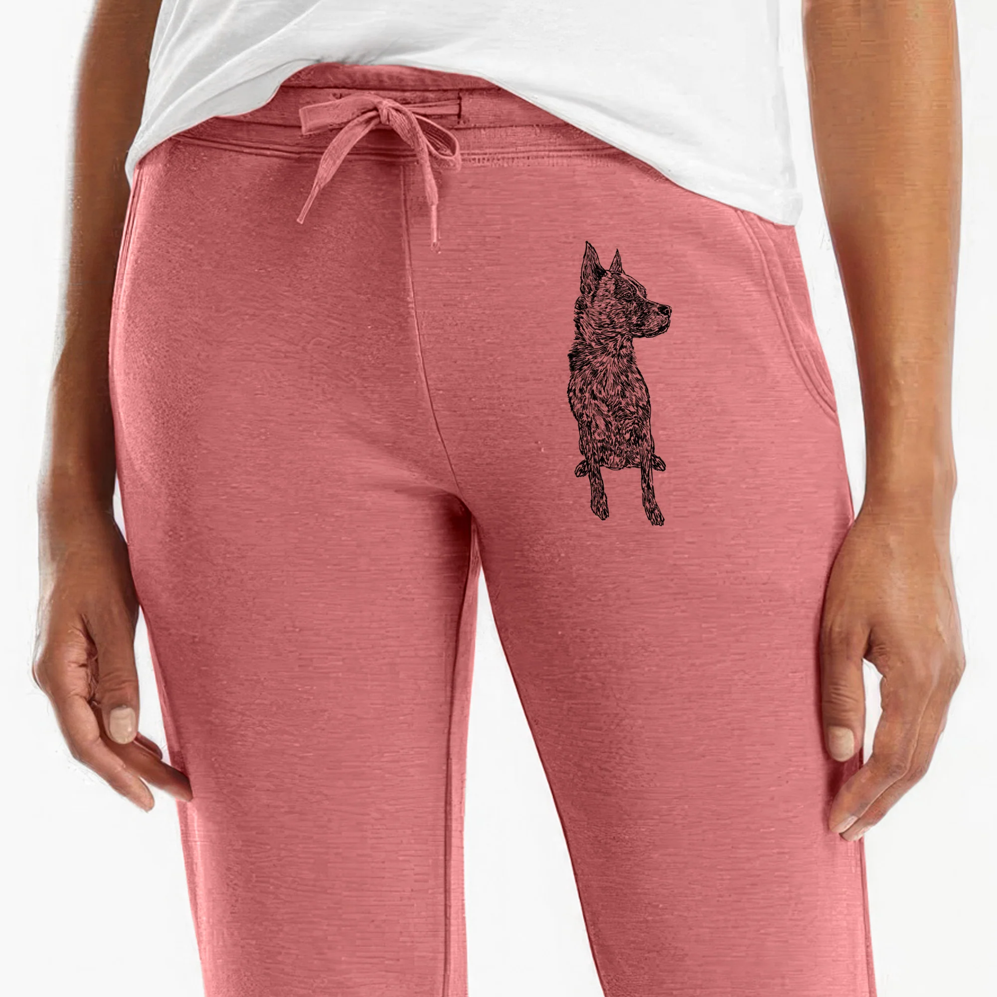 Doodled Koda the Chow Pit Mix - Women's Cali Wave Joggers - Image 6
