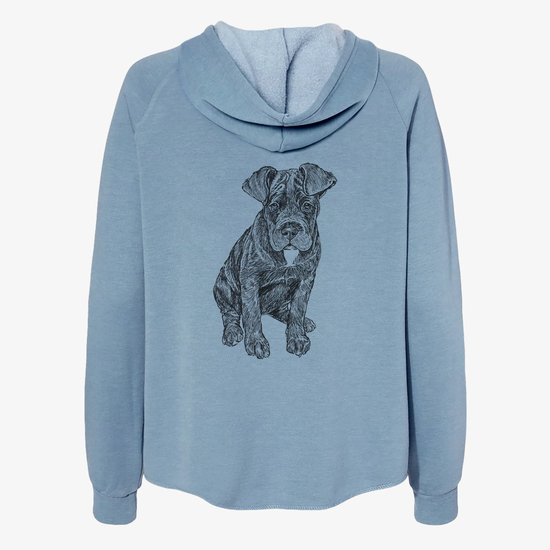 Doodled Kona the Cane Corso - Women's Cali Wave Zip-Up Sweatshirt - Image 6