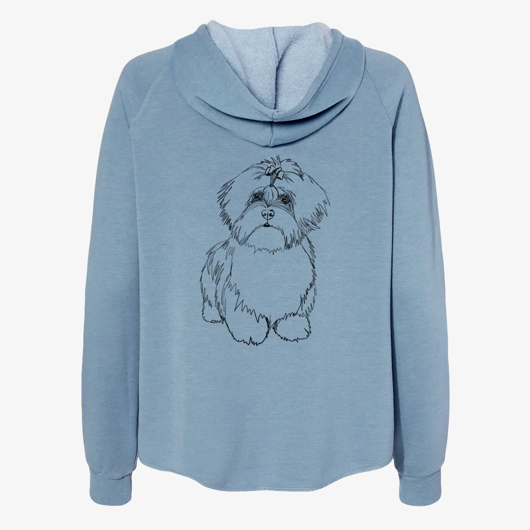 Doodled Laney the Lhasa Apso - Women's Cali Wave Zip-Up Sweatshirt - Image 6