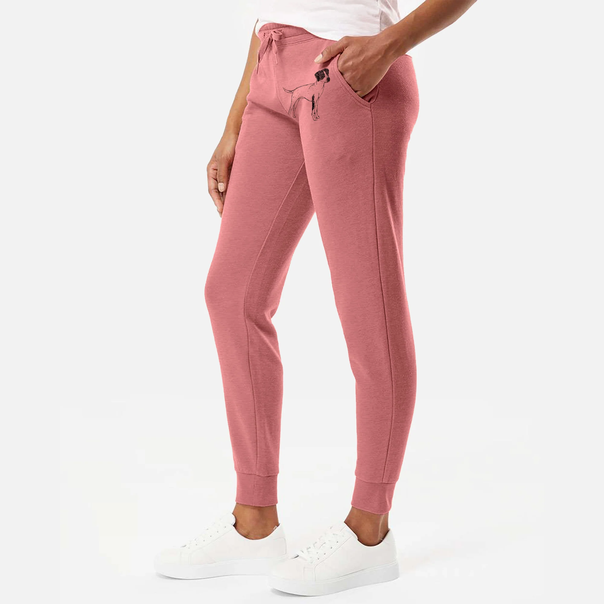 Doodled Lilly the English Pointer - Women's Cali Wave Joggers - Image 3