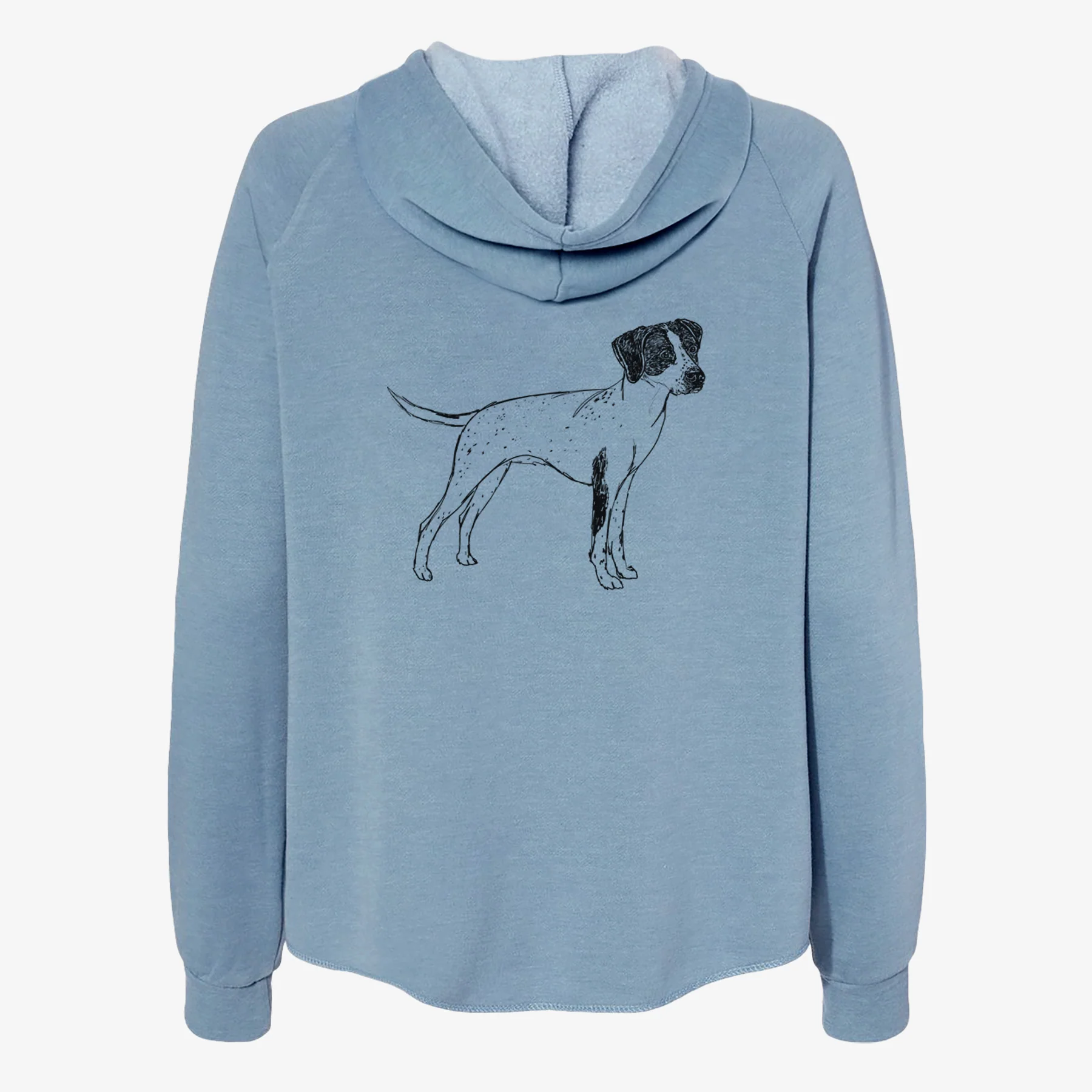 Doodled Lilly the English Pointer - Women's Cali Wave Zip-Up Sweatshirt - Image 6