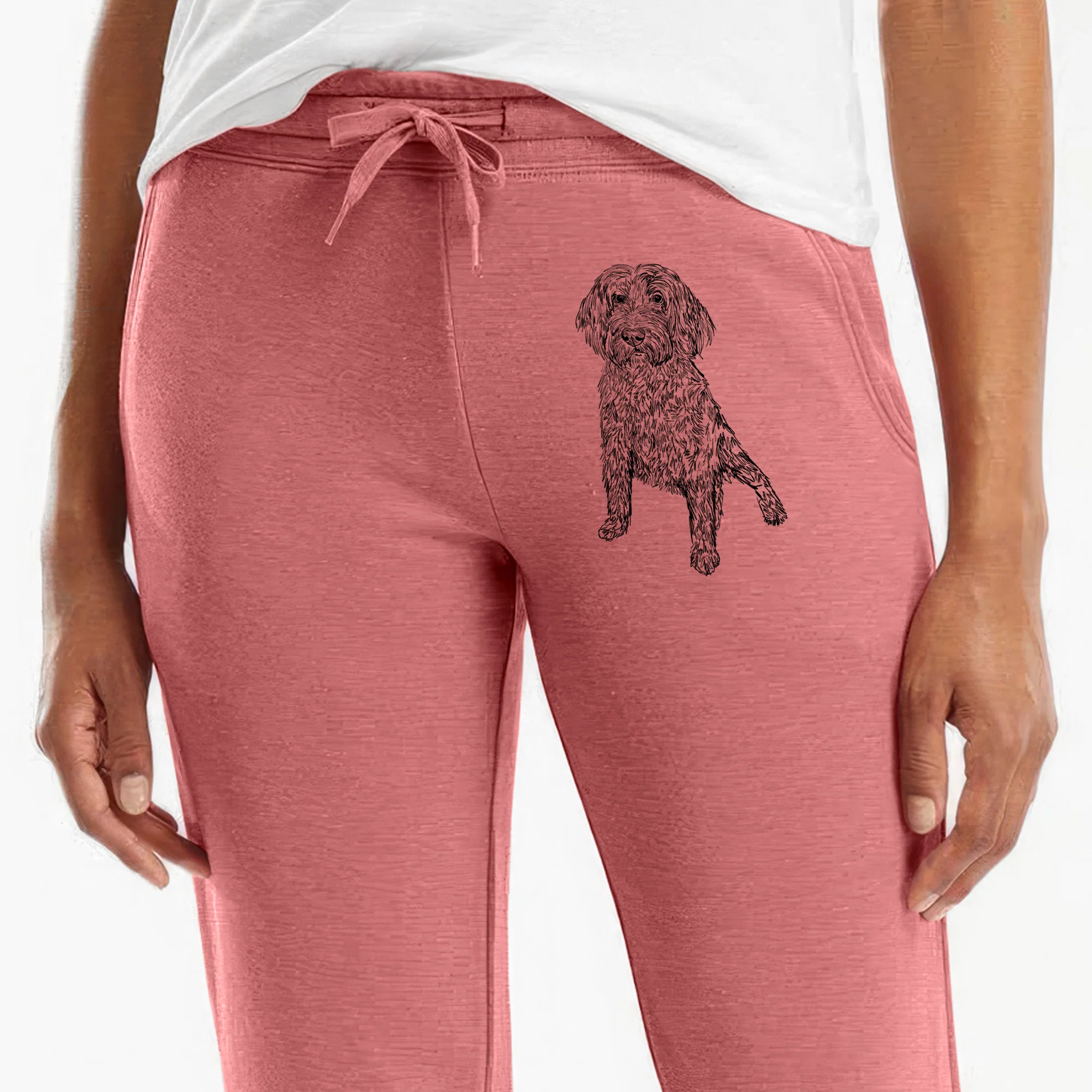 Doodled Lily the Goldendoodle - Women's Cali Wave Joggers - Image 6