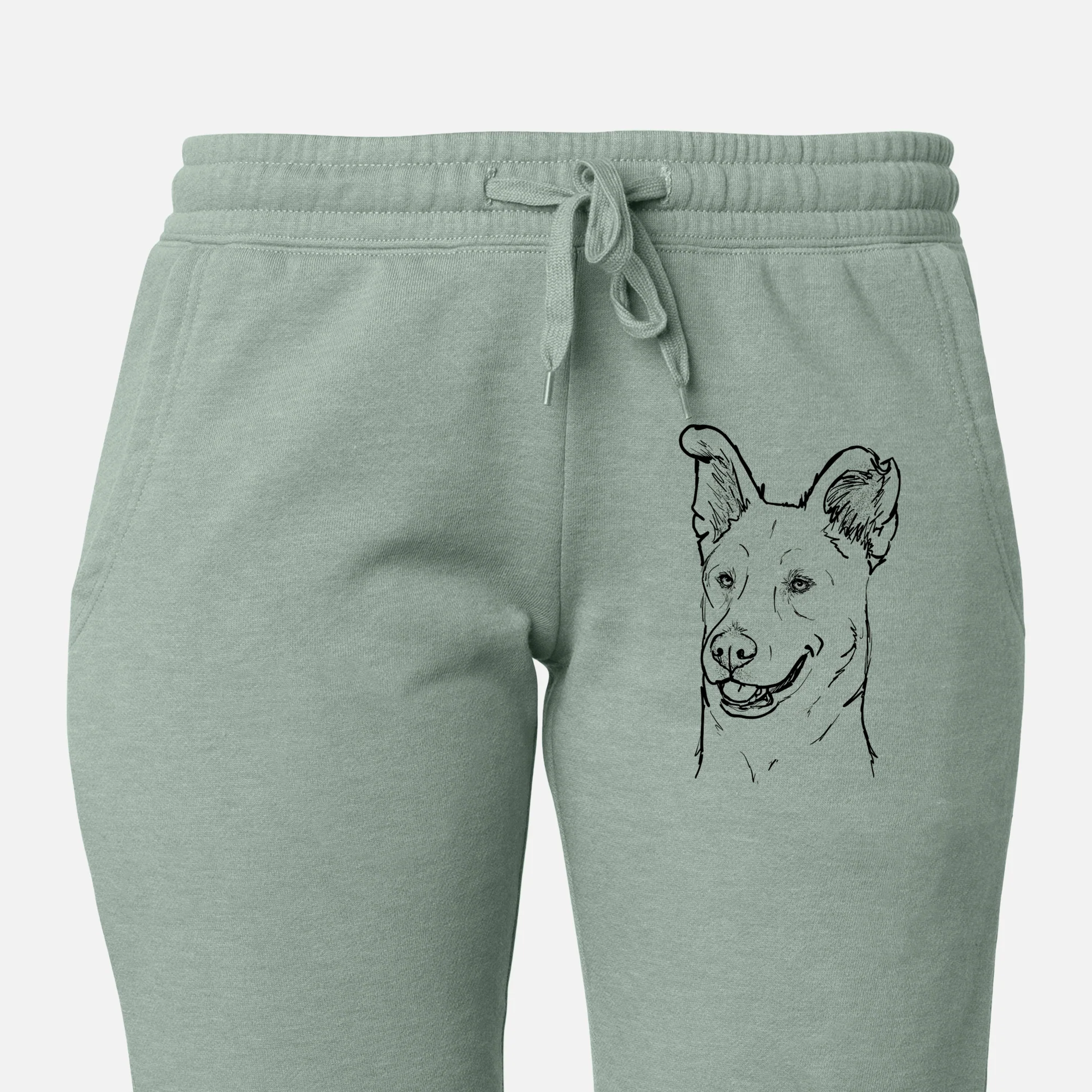 Doodled Lola the Shepherd Mix - Women's Cali Wave Joggers