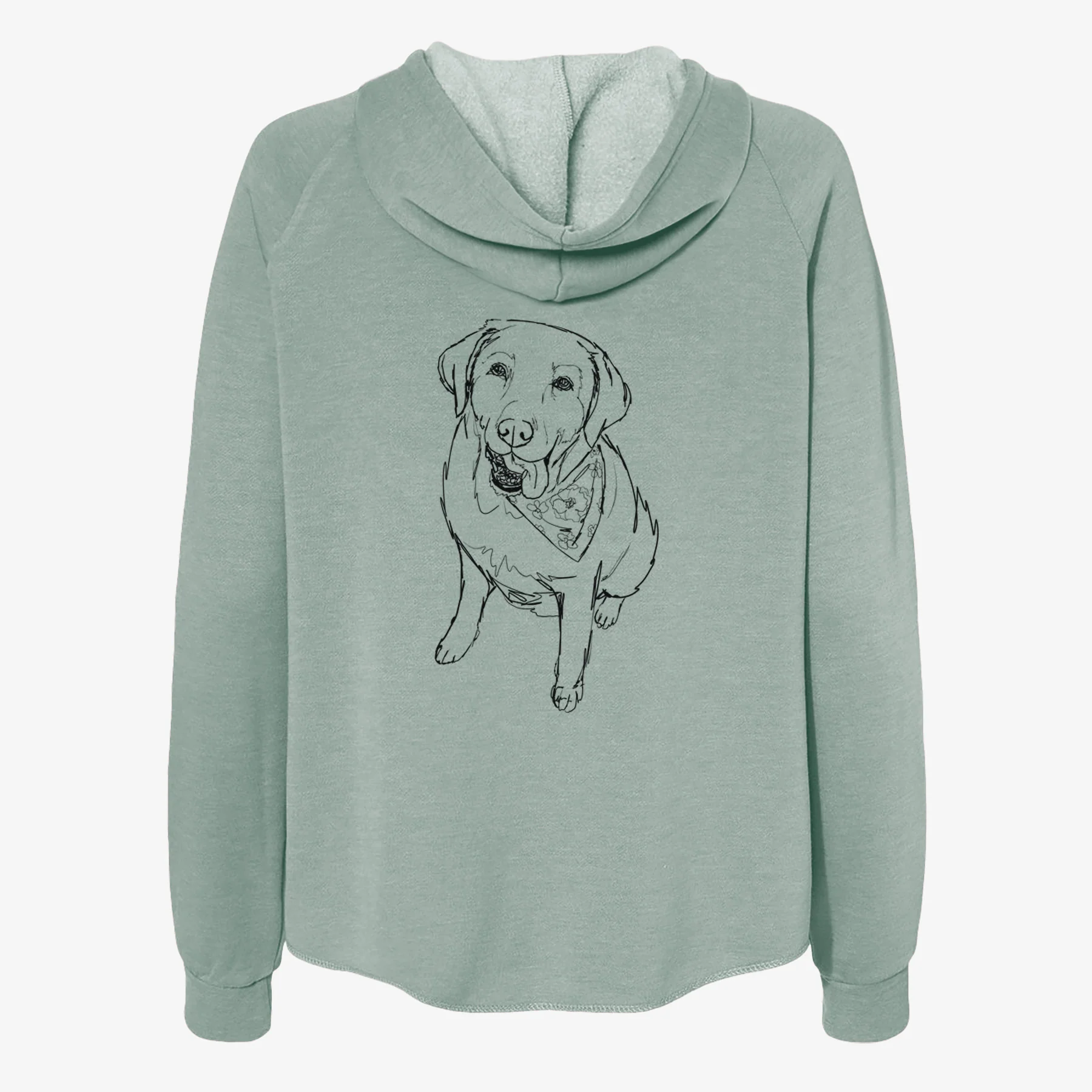 Doodled Maple the Yellow Lab - Women's Cali Wave Zip-Up Sweatshirt - Image 4