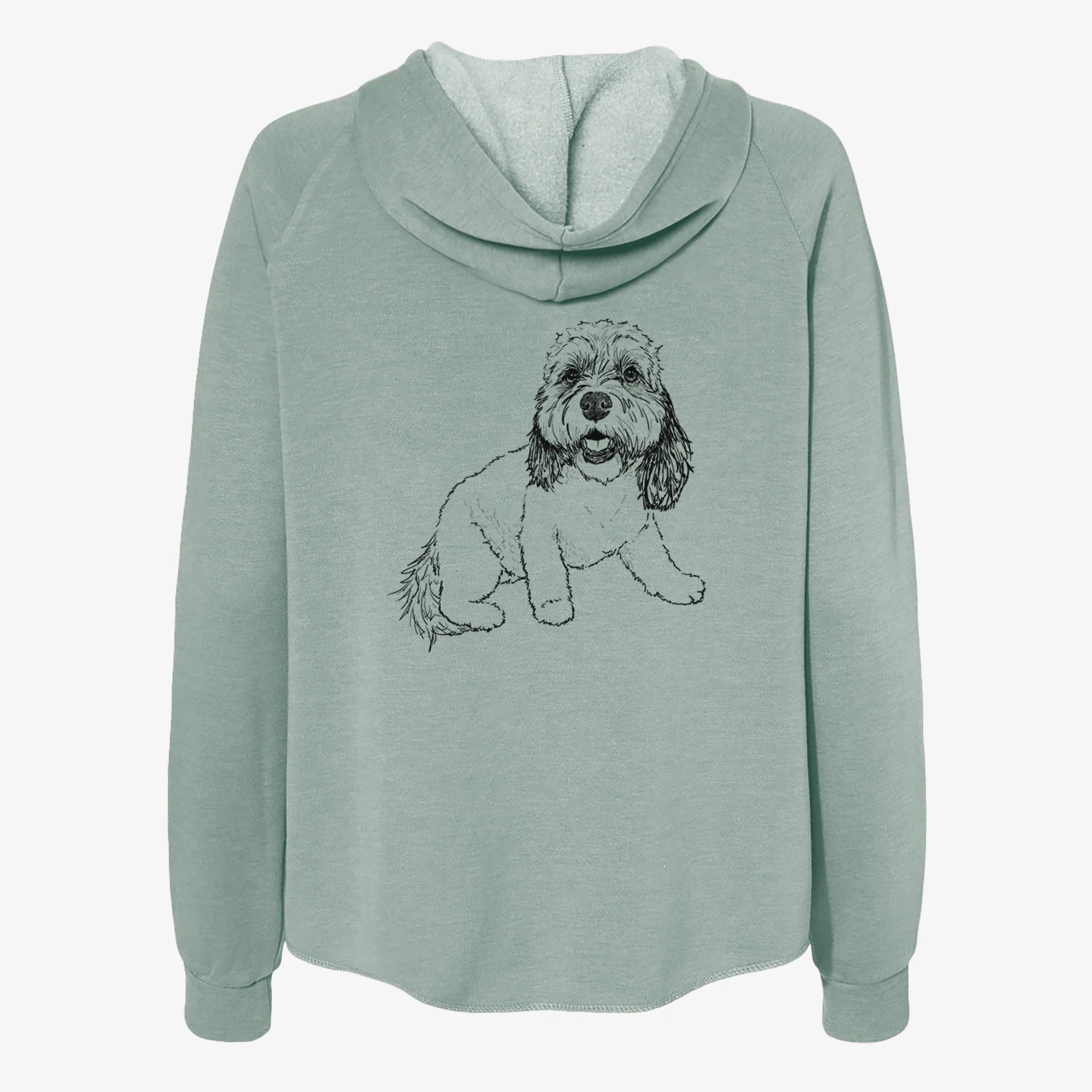 Doodled Max the Cavanese - Women's Cali Wave Zip-Up Sweatshirt - Image 4