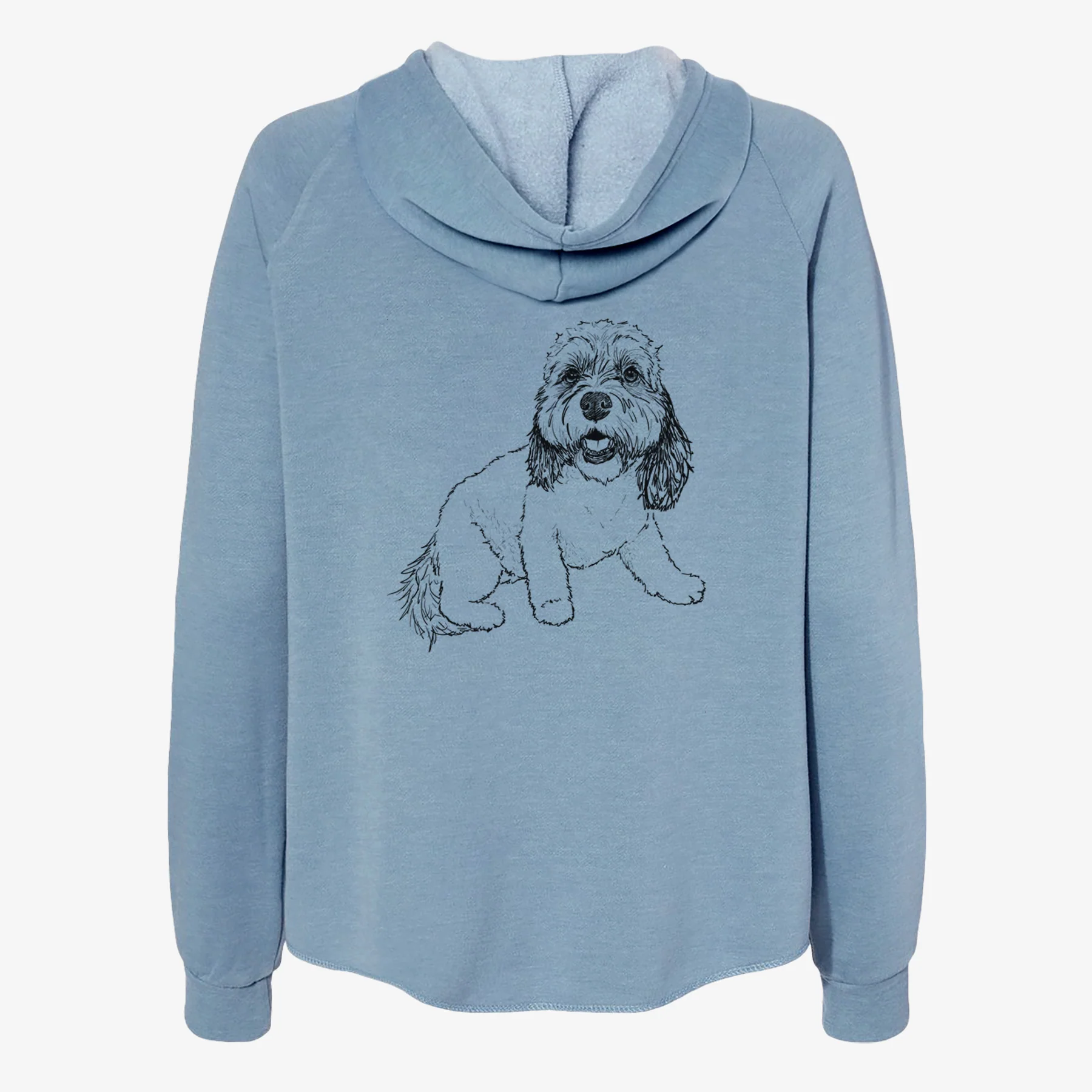 Doodled Max the Cavanese - Women's Cali Wave Zip-Up Sweatshirt - Image 6