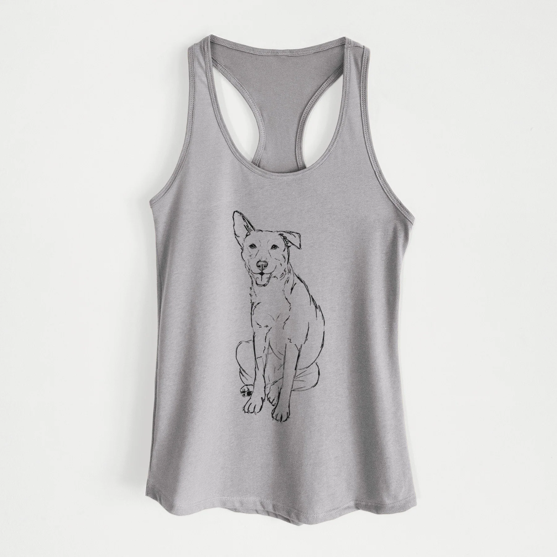 Doodled Mendel the Mixed Breed - Women's Racerback Tanktop - Image 4