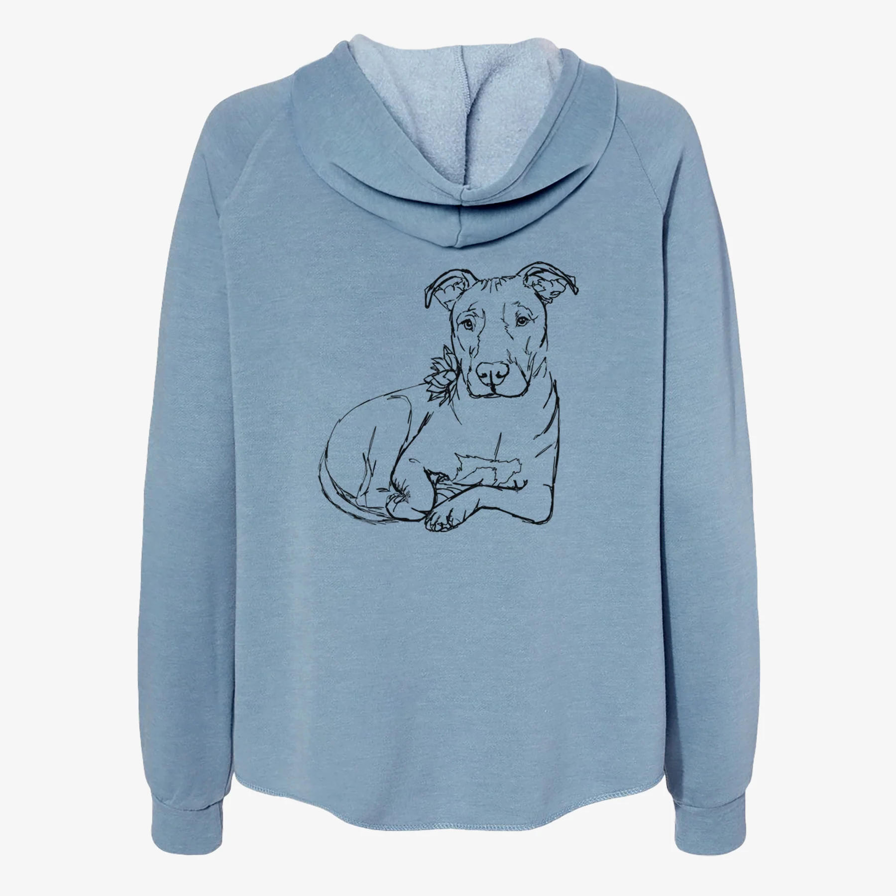 Doodled Nugget the Pitbull - Women's Cali Wave Zip-Up Sweatshirt - Image 6