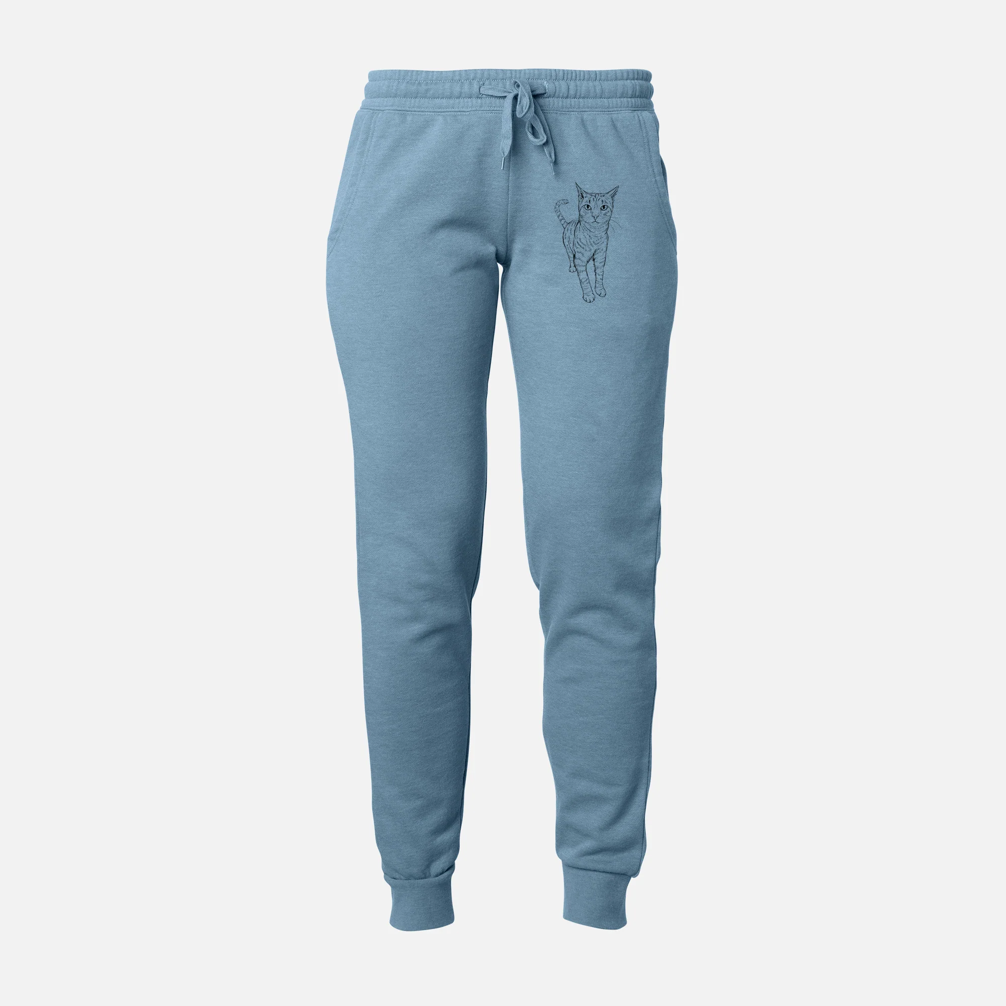 Doodled Otto the Tabby Cat - Women's Cali Wave Joggers - Image 8