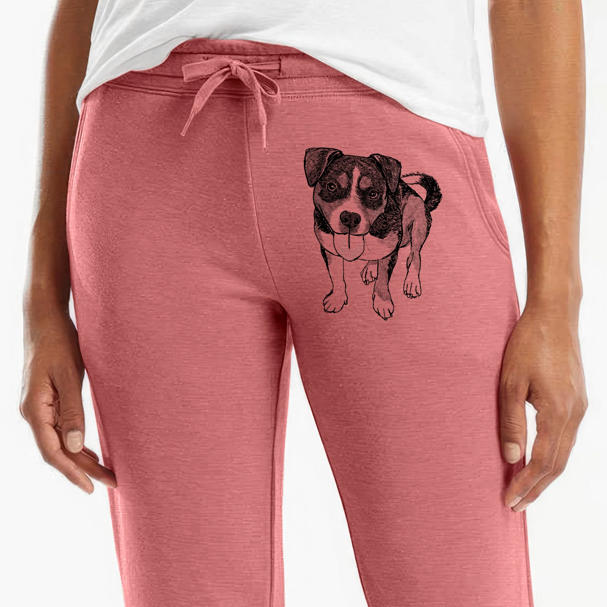 Doodled Paisley the Mixed Breed - Women's Cali Wave Joggers - Image 6
