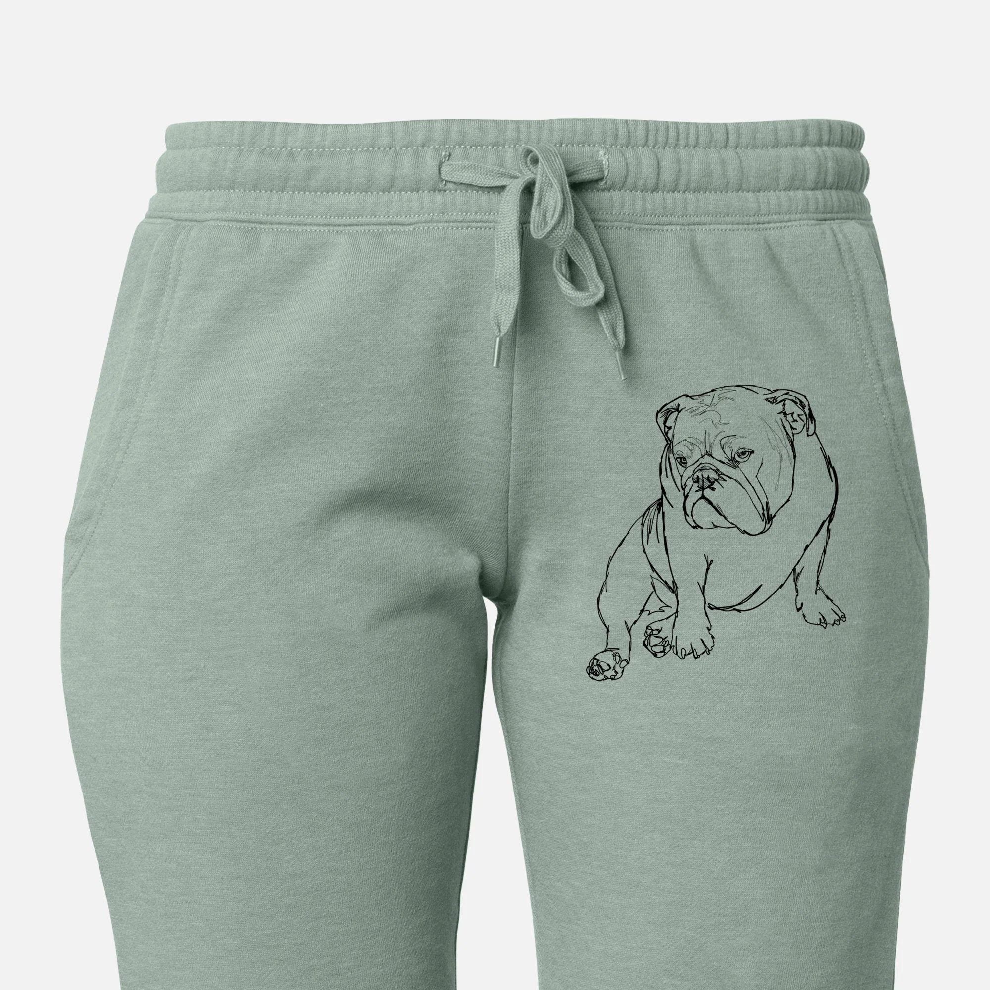 Doodled Penny the English Bulldog - Women's Cali Wave Joggers