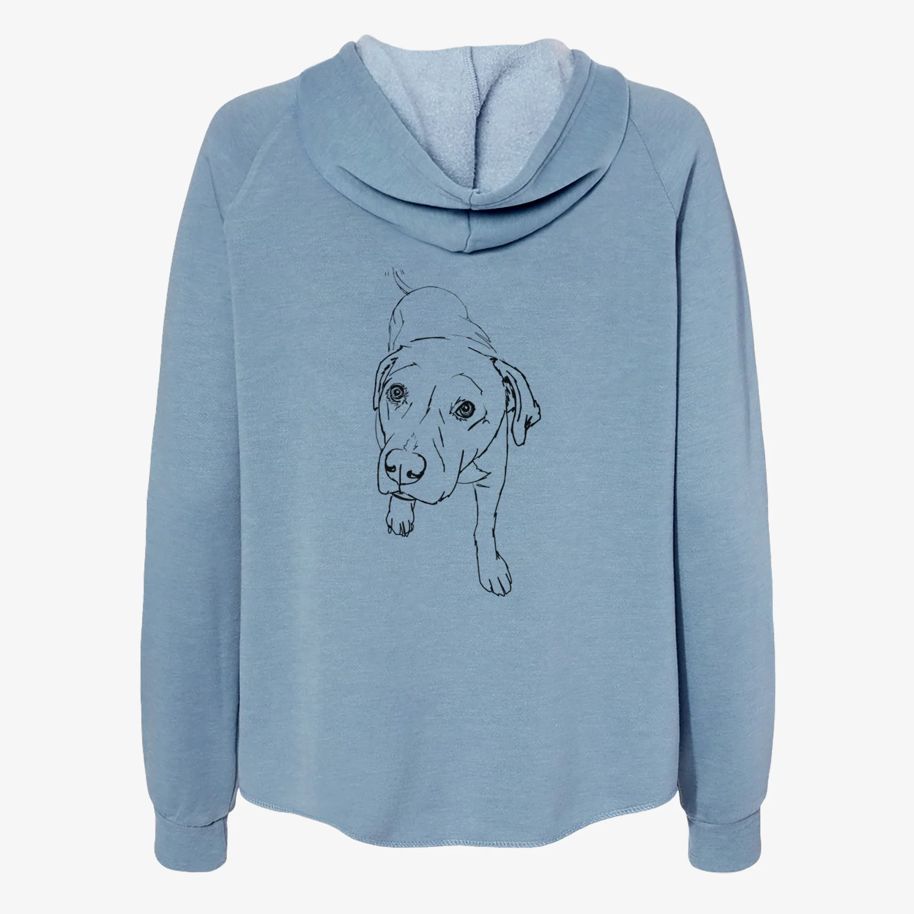 Doodled Peyton the Pitbull - Women's Cali Wave Zip-Up Sweatshirt - Image 6