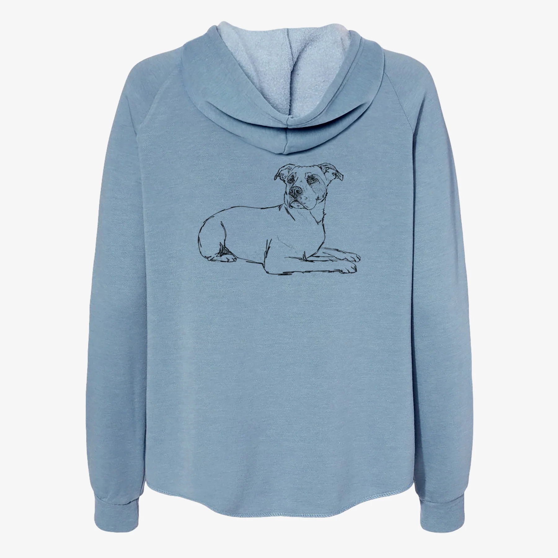 Doodled Pixel the American Staffordshire Terrier - Women's Cali Wave Zip-Up Sweatshirt - Image 6