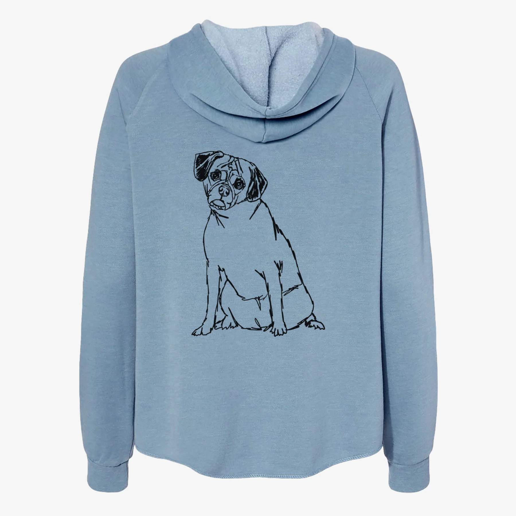 Doodled Puggle - Women's Cali Wave Zip-Up Sweatshirt - Image 6