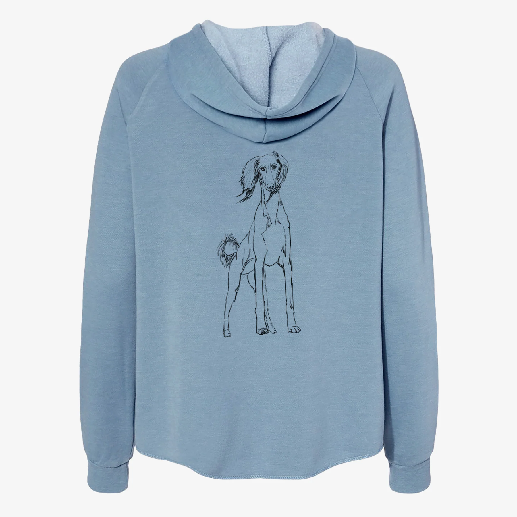 Doodled Ramses the Saluki - Women's Cali Wave Zip-Up Sweatshirt - Image 6