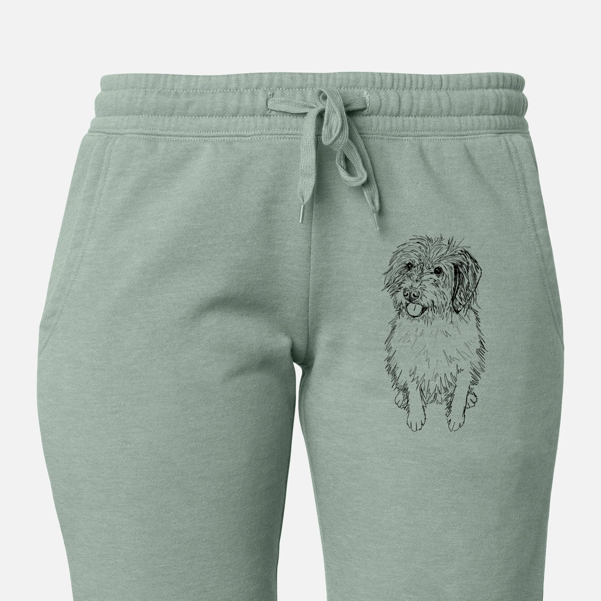 Doodled Rascal the Mixed Breed - Women's Cali Wave Joggers