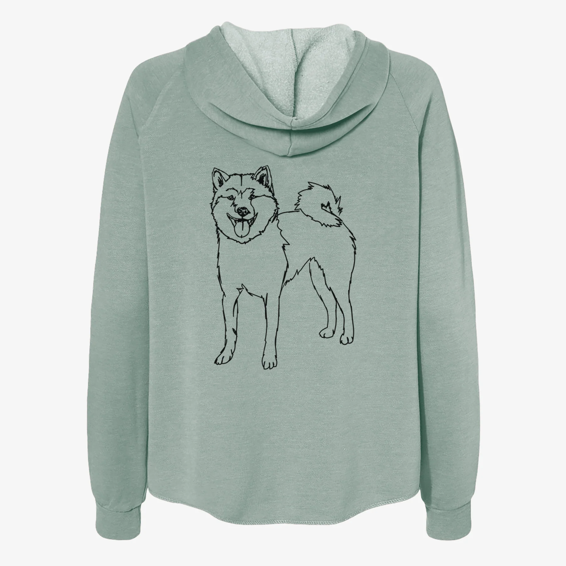 Doodled Rin the Shiba Inu - Women's Cali Wave Zip-Up Sweatshirt - Image 4