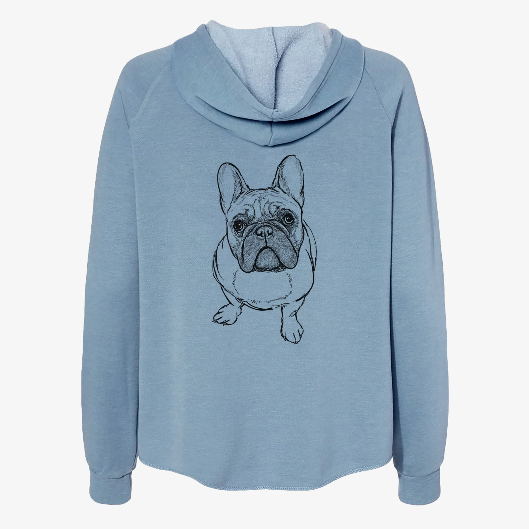Doodled River the French Bulldog - Women's Cali Wave Zip-Up Sweatshirt - Image 6