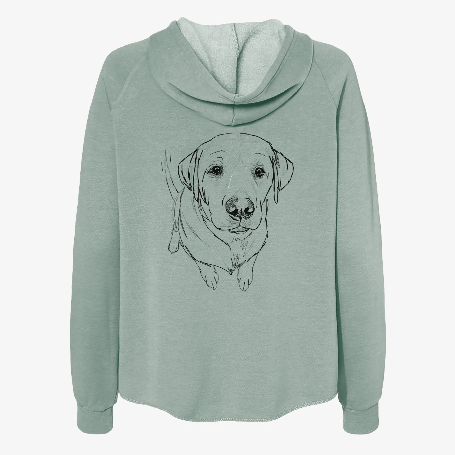 Doodled Rizzo the Labrador Retriever - Women's Cali Wave Zip-Up Sweatshirt - Image 4