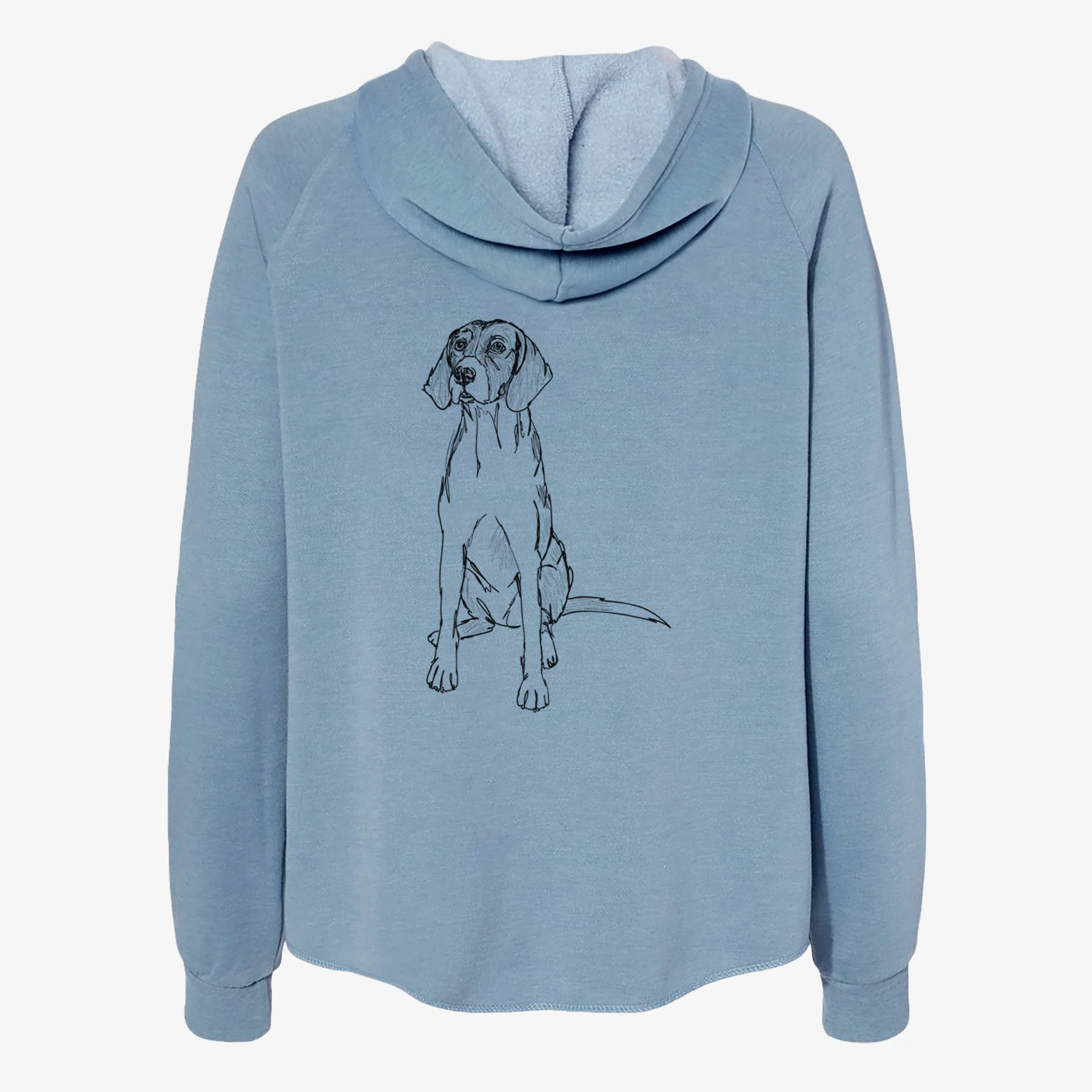 Doodled Rox the American Foxhound - Women's Cali Wave Zip-Up Sweatshirt - Image 6