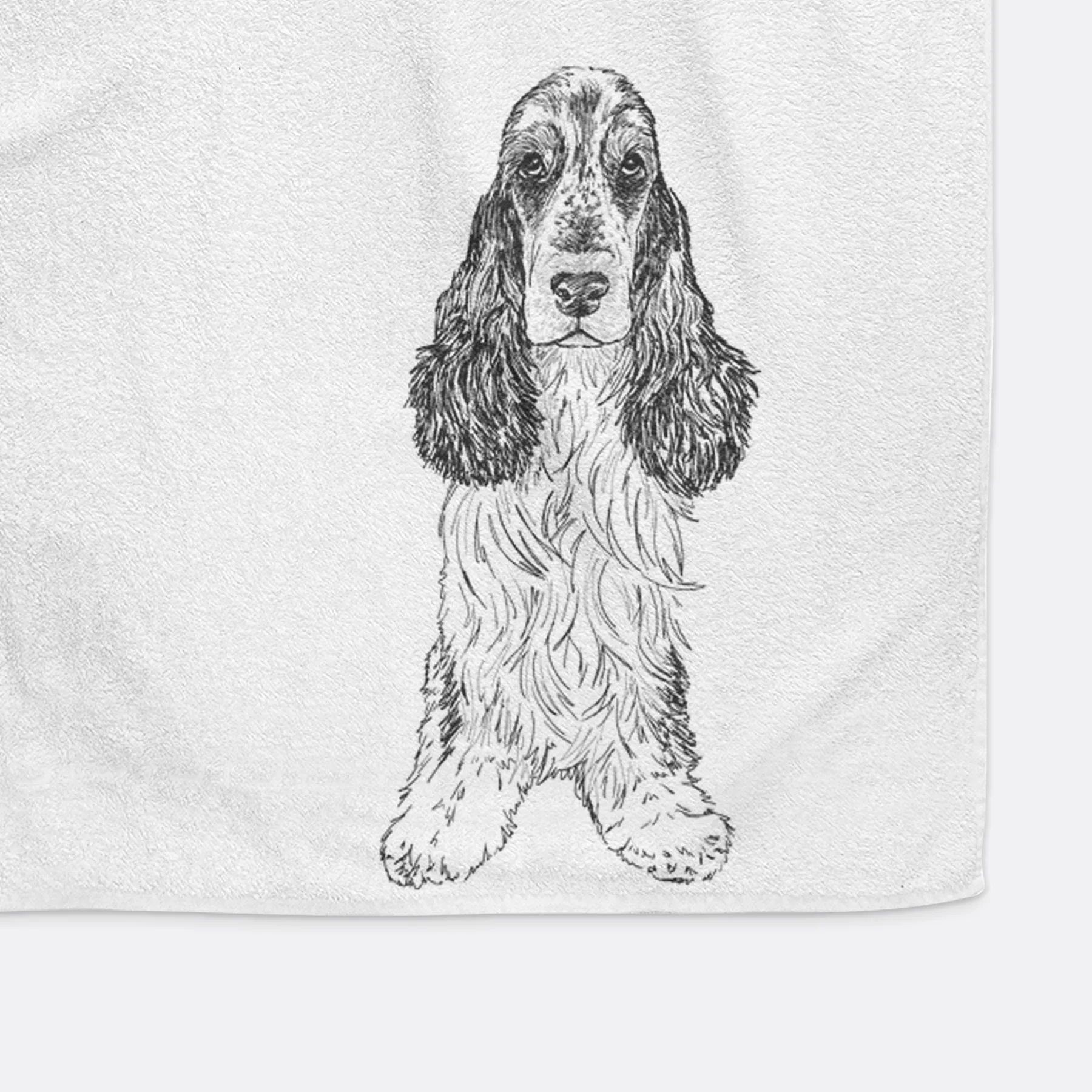 Doodled Rupert the Cocker Spaniel Decorative Hand Towel - Image 5