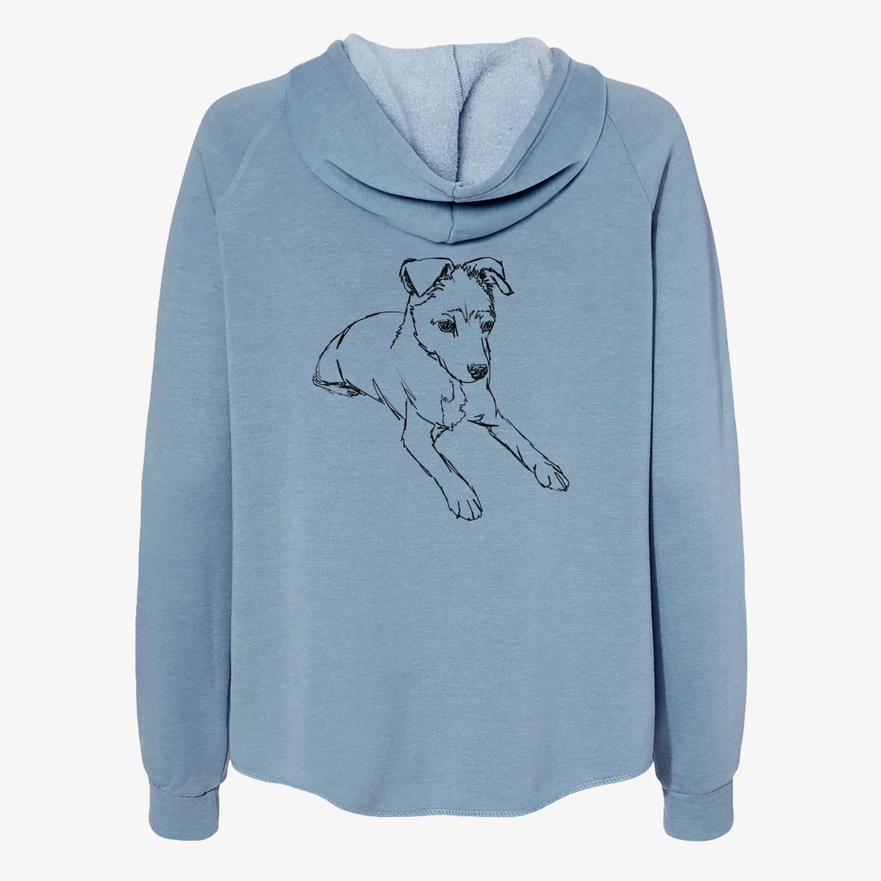 Doodled Rusty the Mixed Breed - Women's Cali Wave Zip-Up Sweatshirt - Image 6