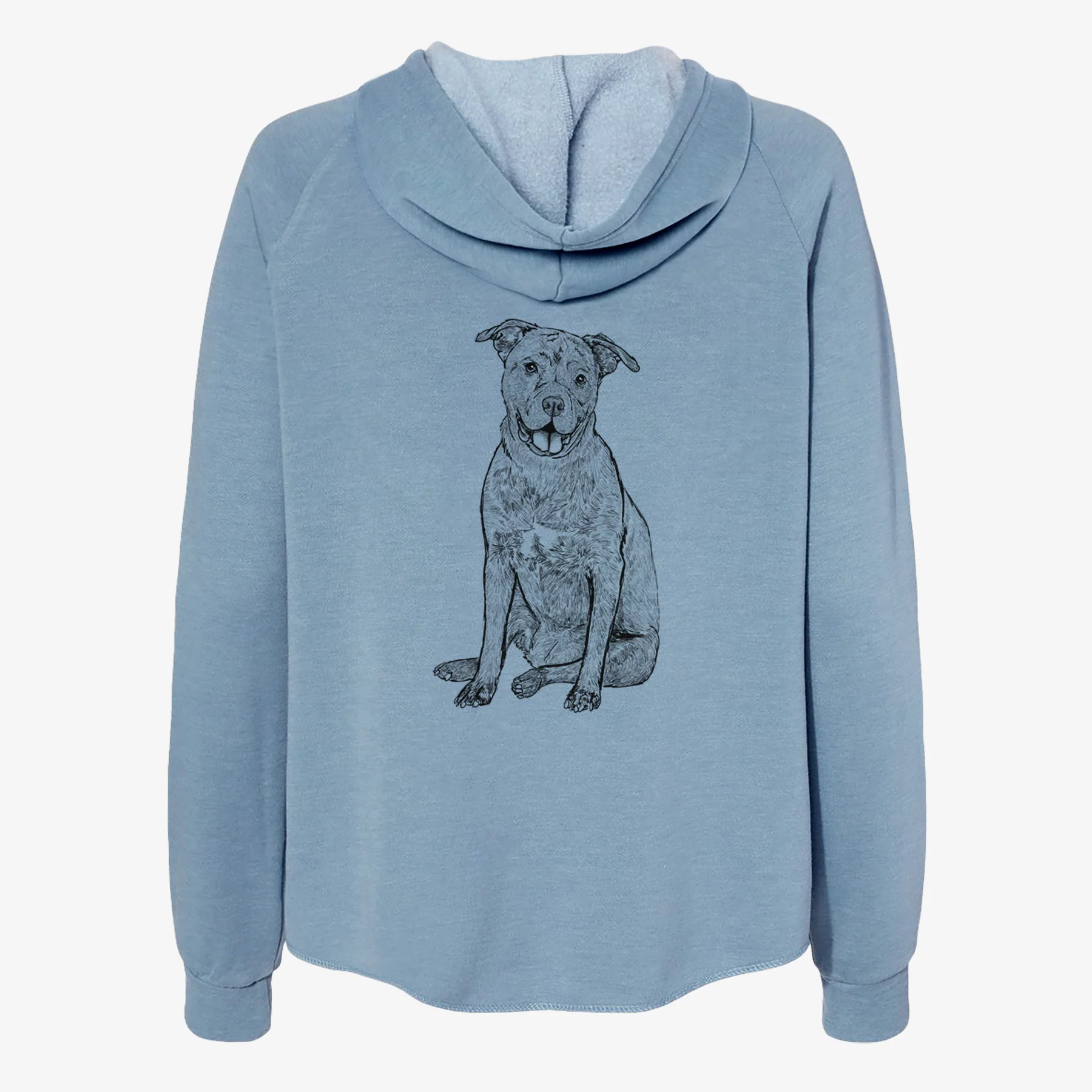 Doodled Sasha the Cane Corso - Women's Cali Wave Zip-Up Sweatshirt - Image 6